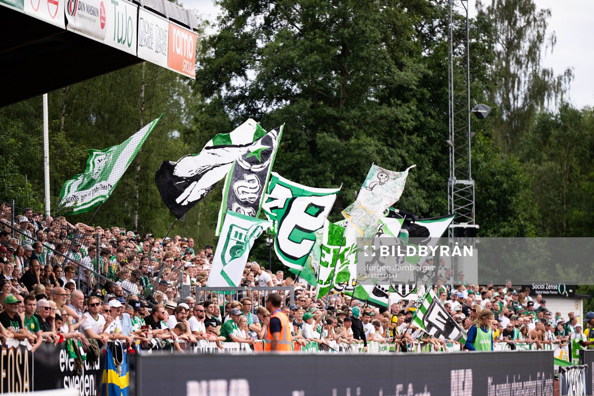 Hammarby supportrar på läktaren