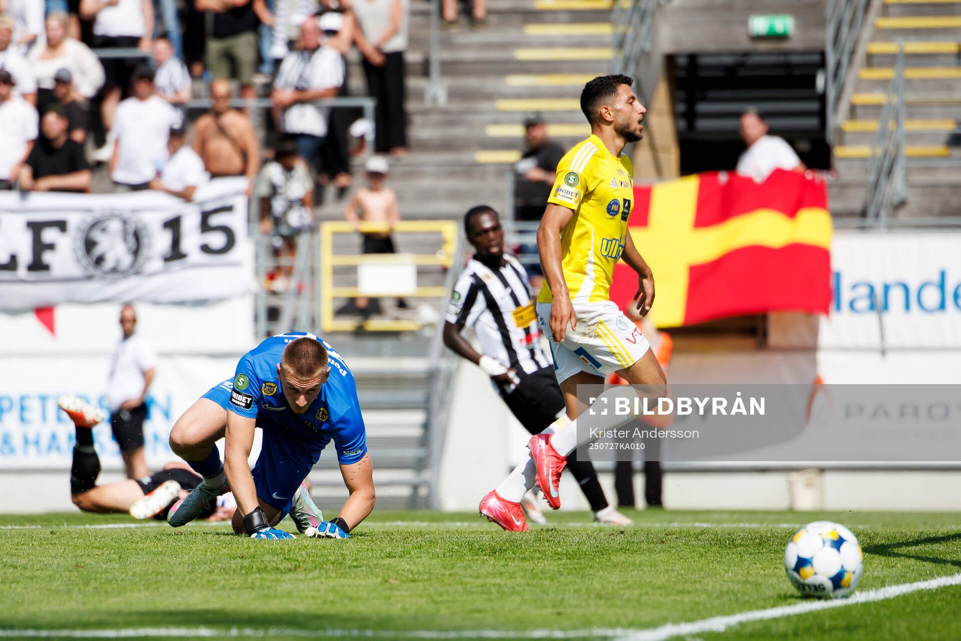 Landskronas målvakt Marcus Pettersson och Falkenbergs