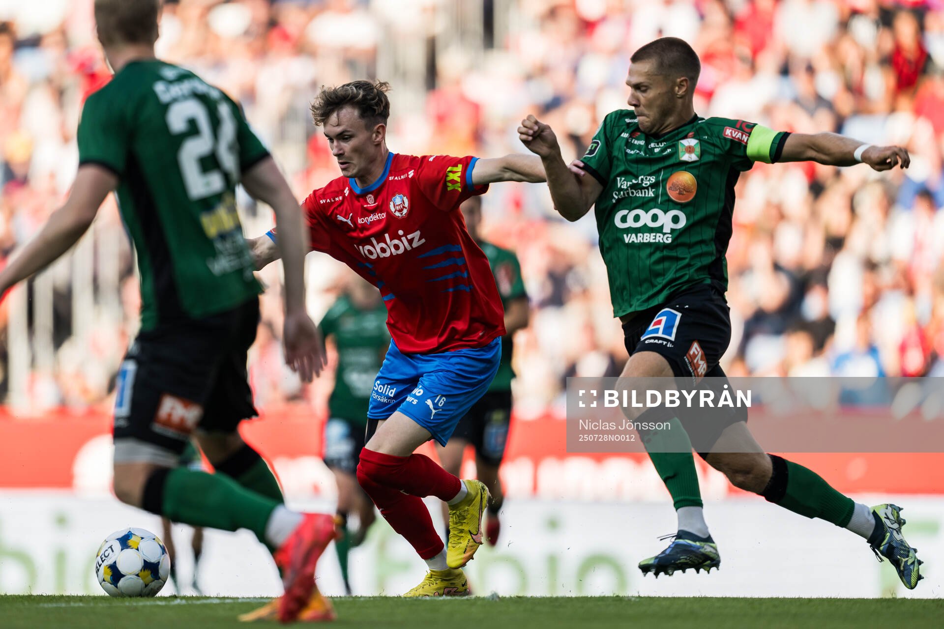 Helsingborgs Alexander Johansson och Varbergs Gustav Broman