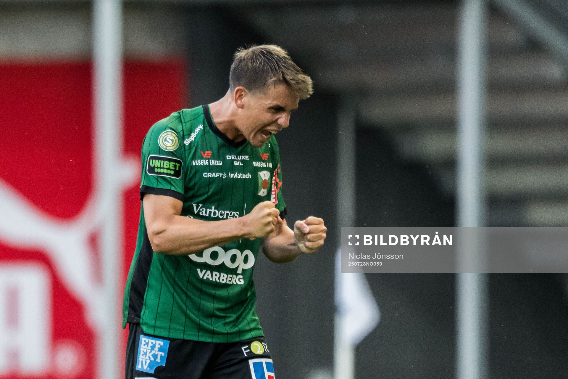 Varbergs Isak Vidjeskog jublar