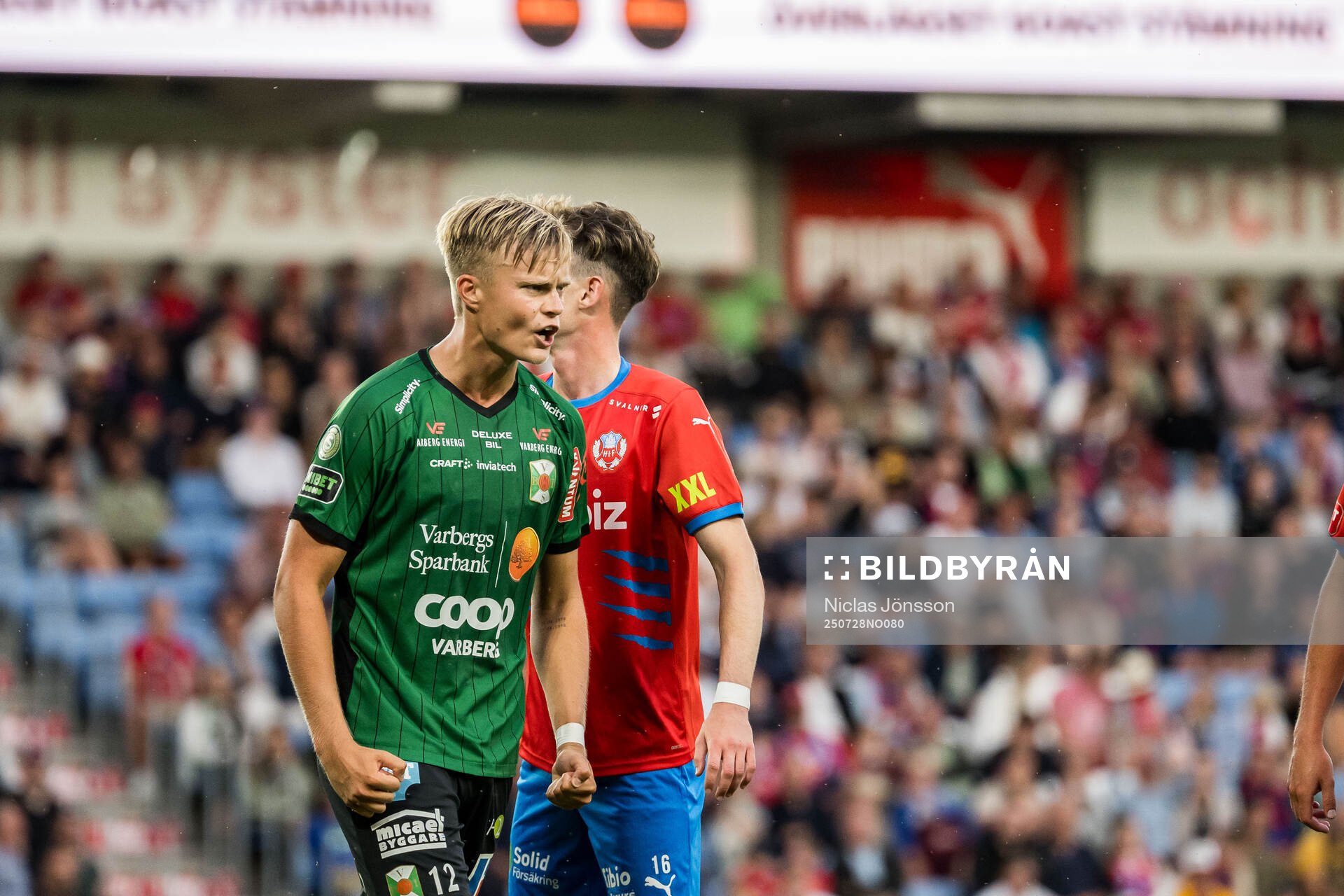 Varbergs Edvin Tellgren jublar