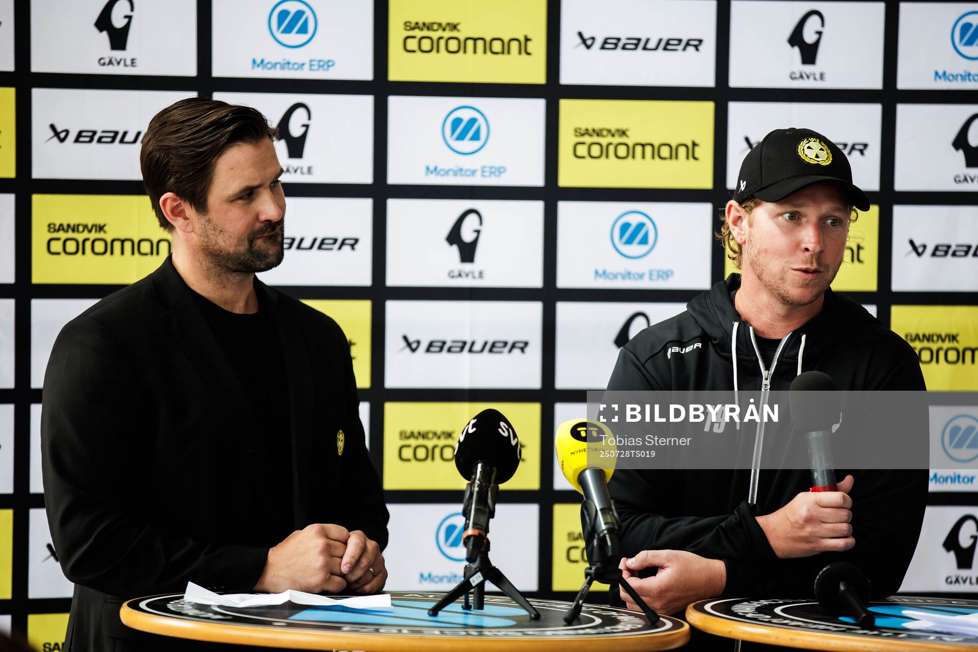 Brynäs sportchef Johan Alcén och Nicklas Bäckström