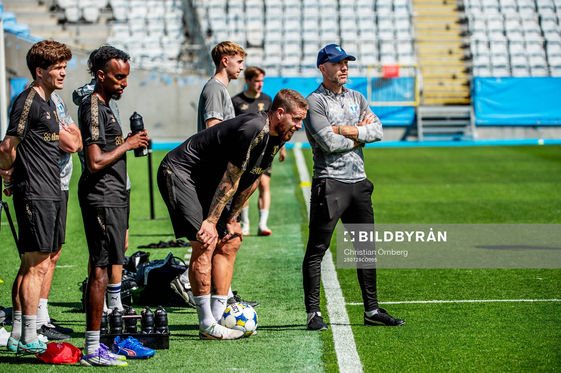 Oliver Berg, Taha Ali, Pontus Jansson and Head coach Henrik