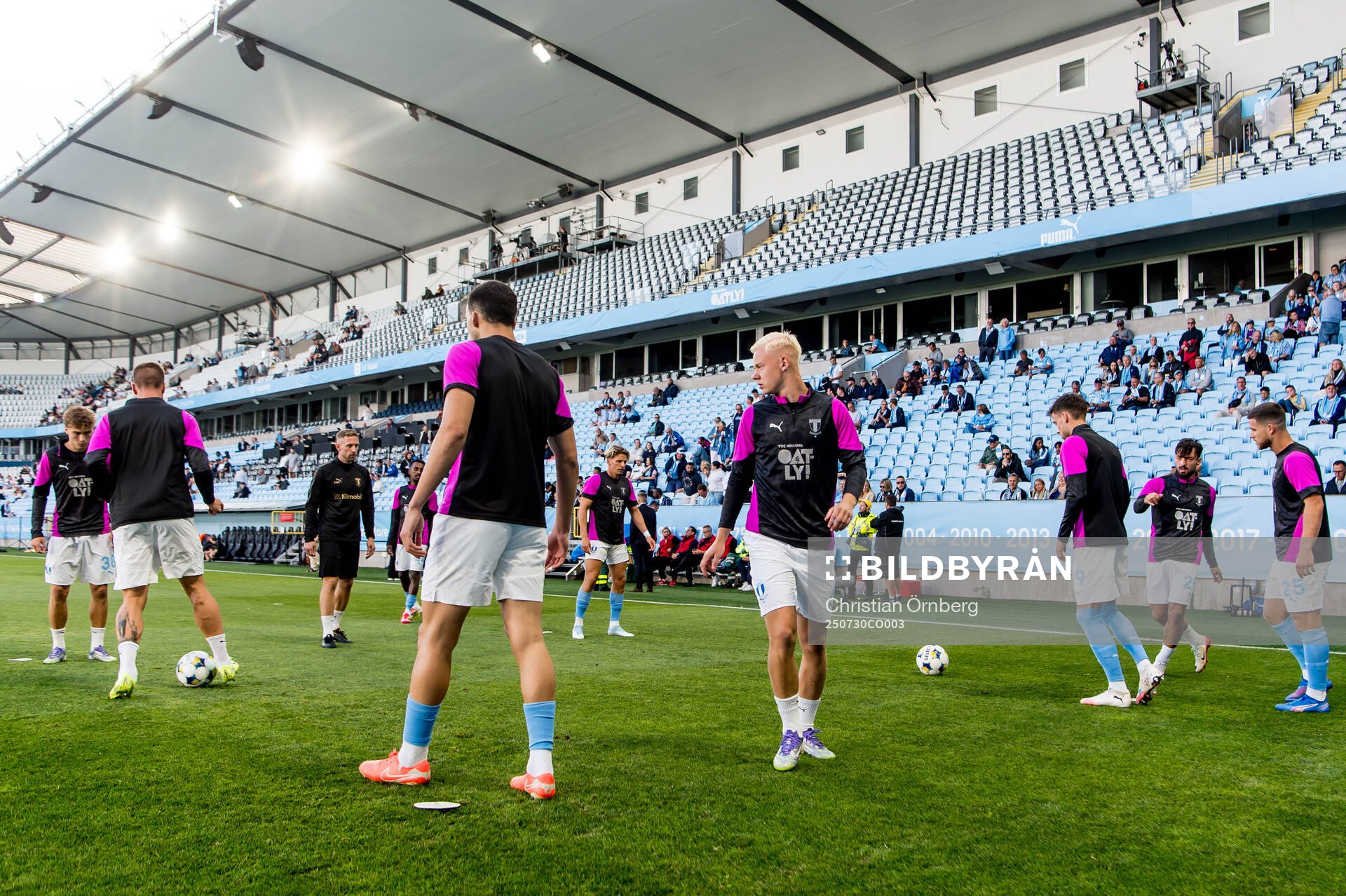 Otto Rosengren of Malmö FF ahead ofof the UEFA Champions