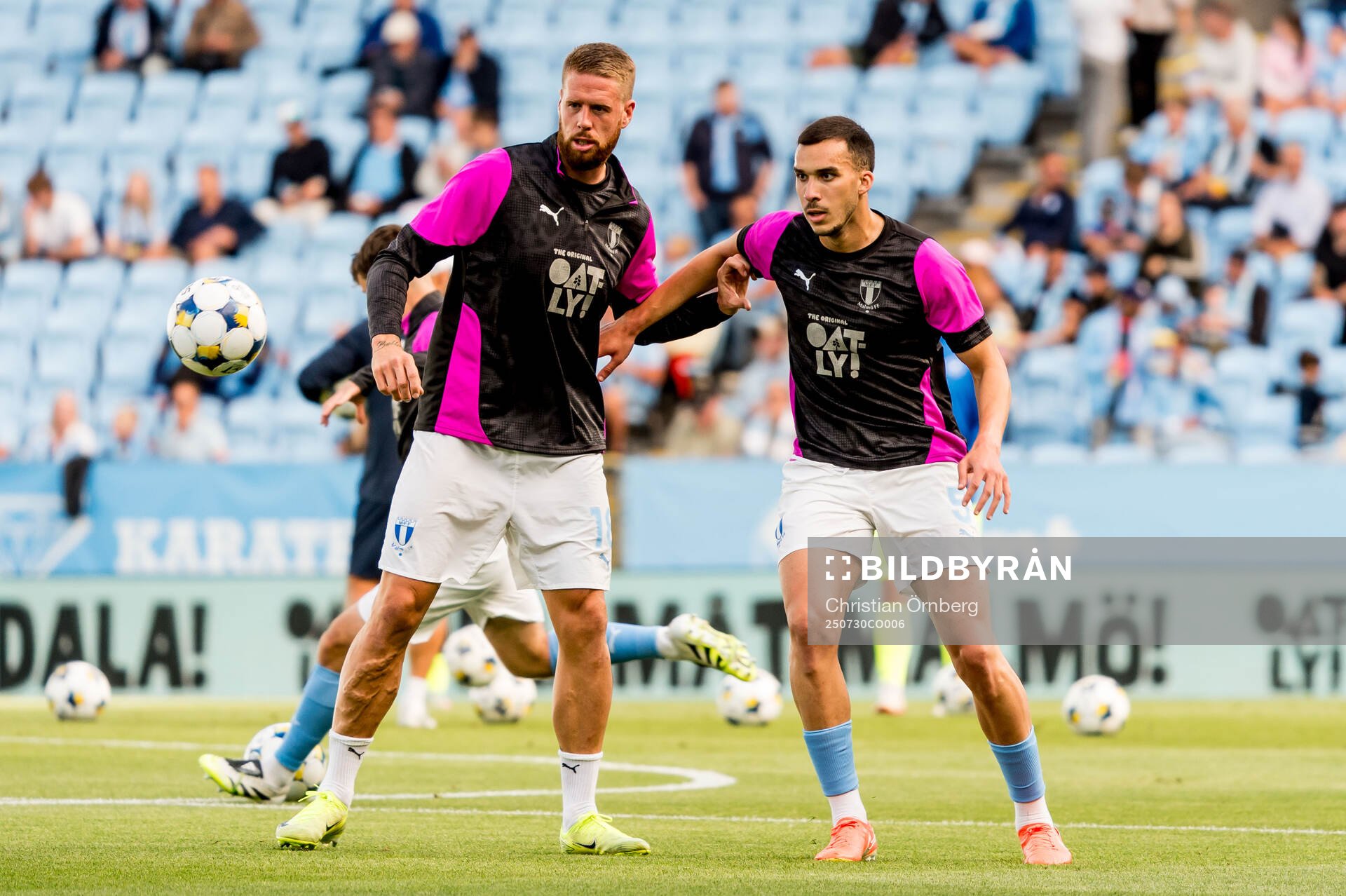 Pontus Jansson and Andrej Djuric of Malmö FF