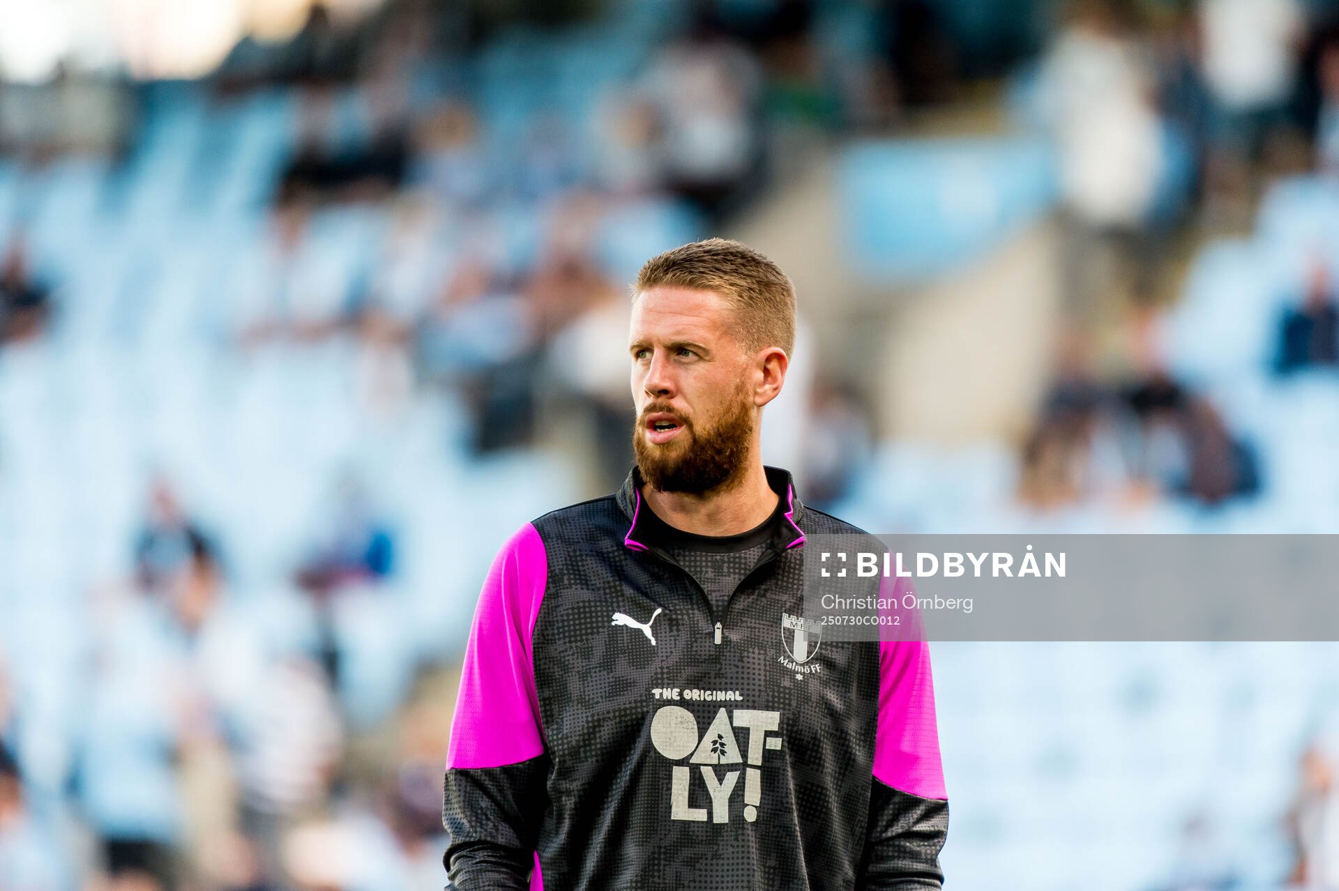 Pontus Jansson of Malmö FF ahead ofof the UEFA Champions