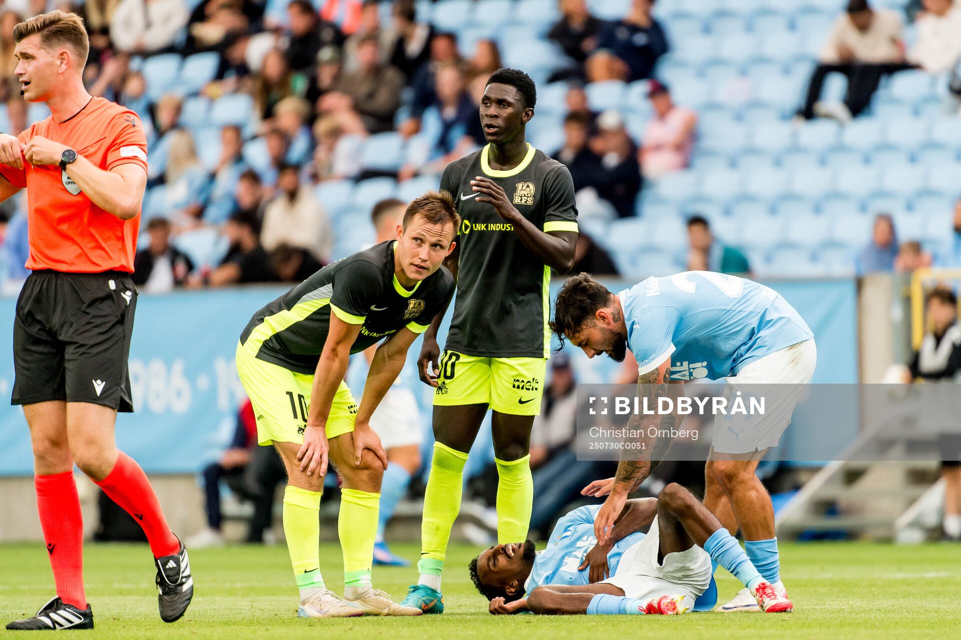 Janis Ikaunieks of FK RFS and Taha Ali of Malmö FF