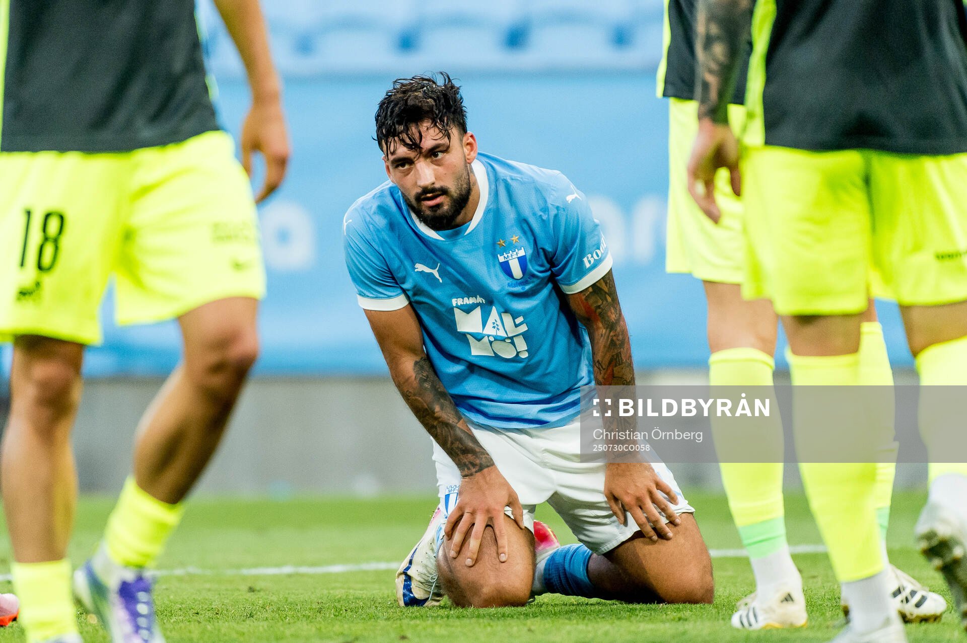 Sead Haksabanovic of Malmö FF looks dejected