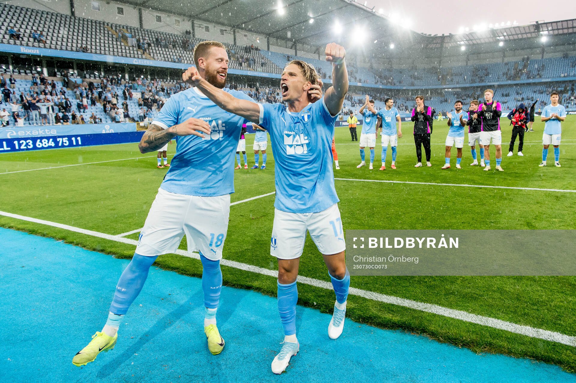 Pontus Jansson and Jens Stryger Larsen of Malmö FF