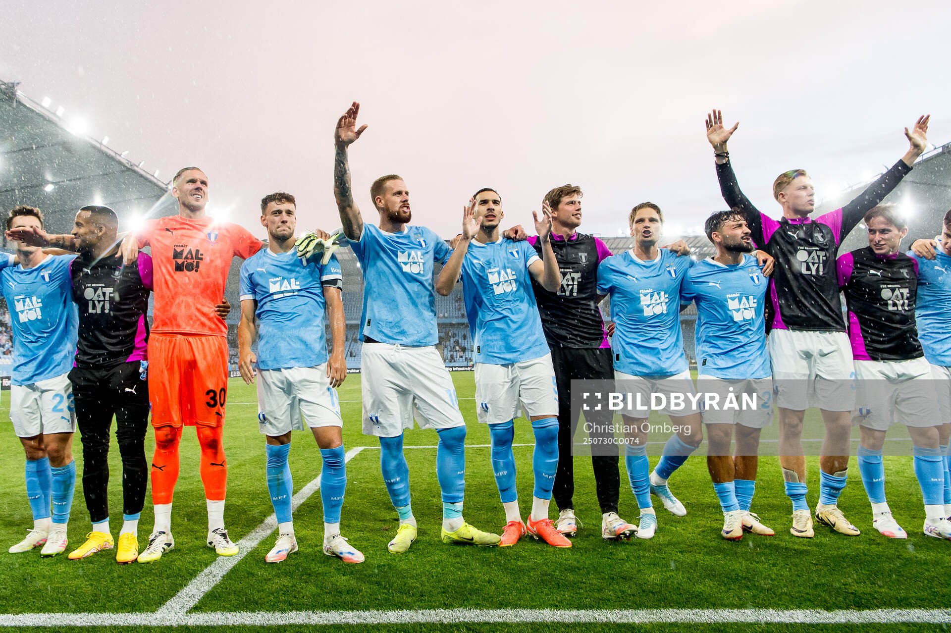Players of Malmö FF celebrate