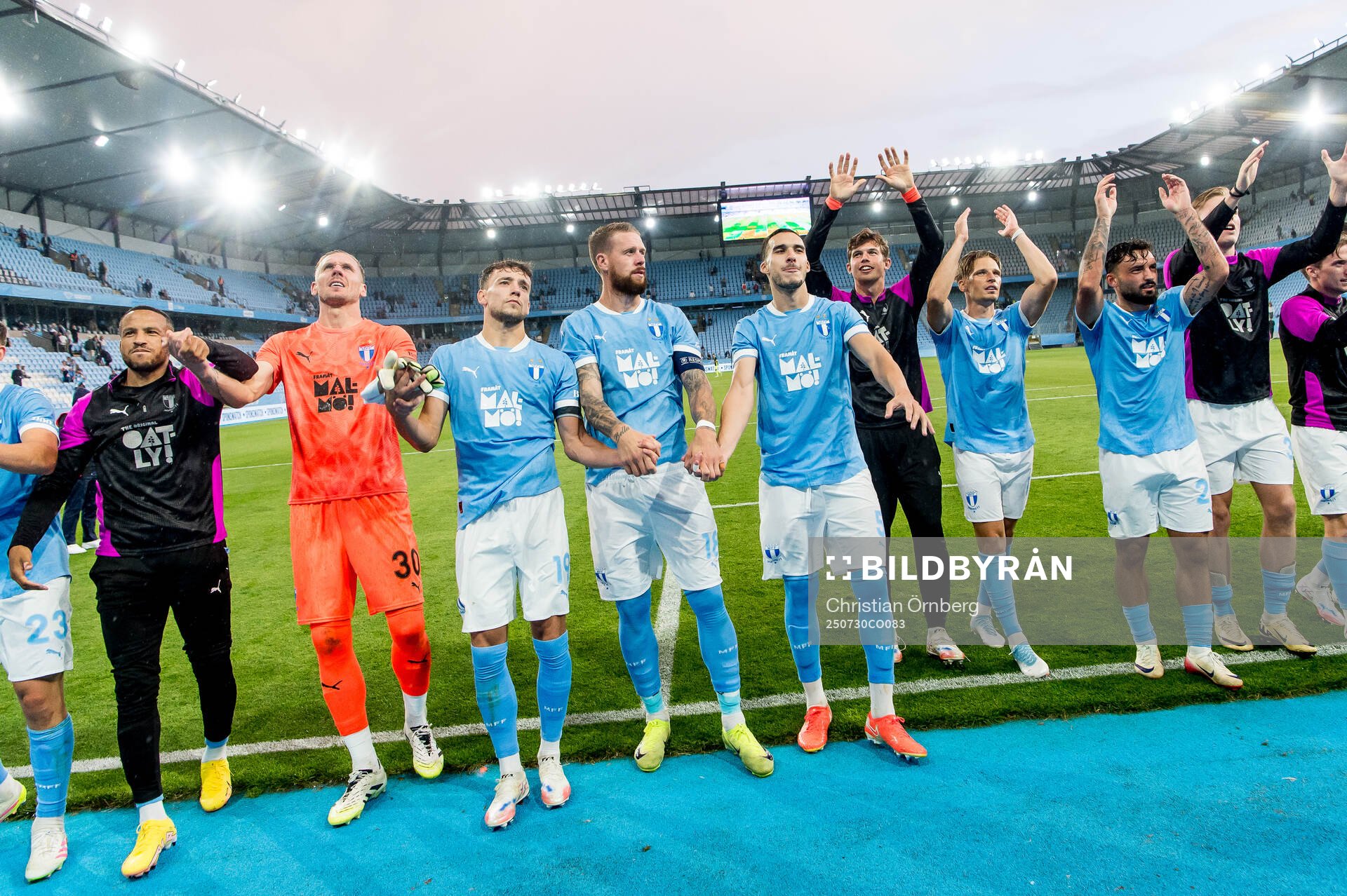 Players of Malmö FF celebrate