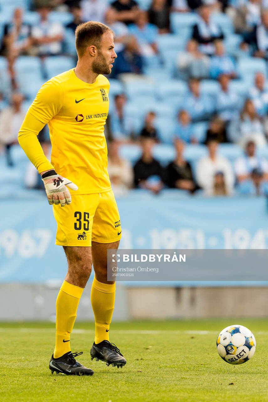 Goalkeeper Marko Maric of FK RFS