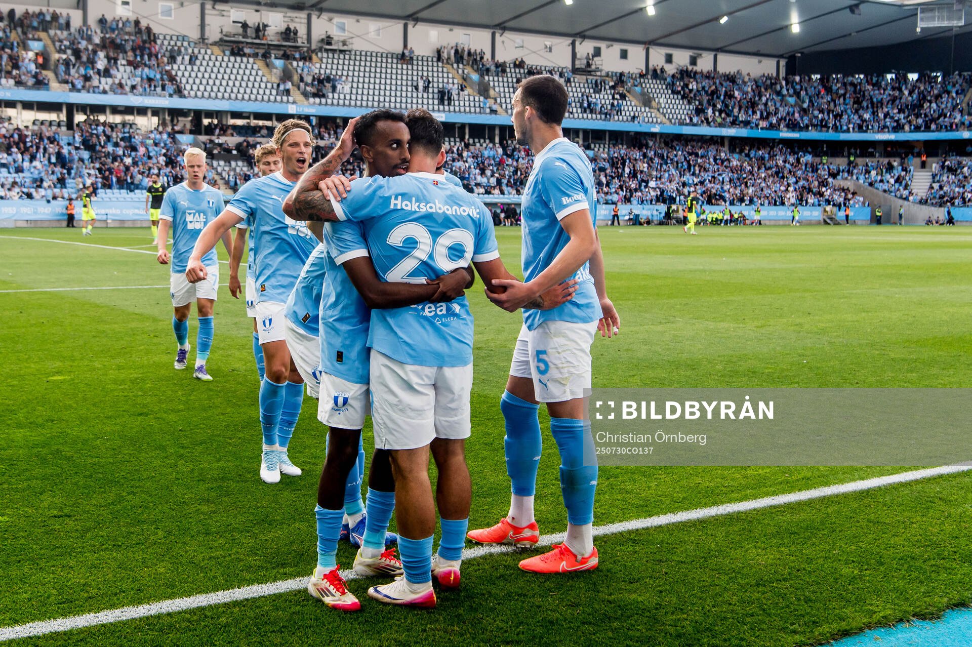Taha Ali and Sead Haksabanovic of Malmö FF celebrates