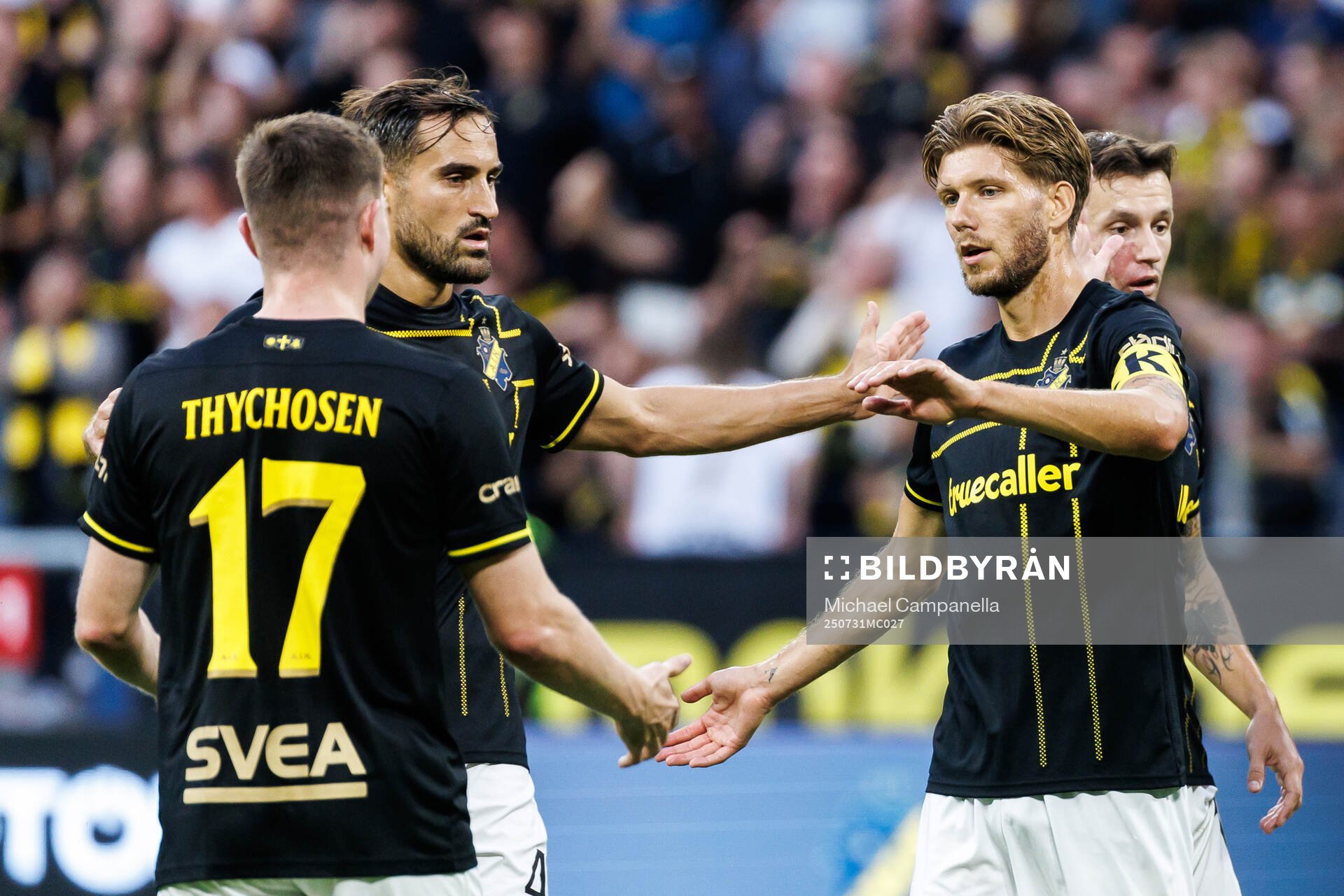 Anton Salétros of AIK celebrates