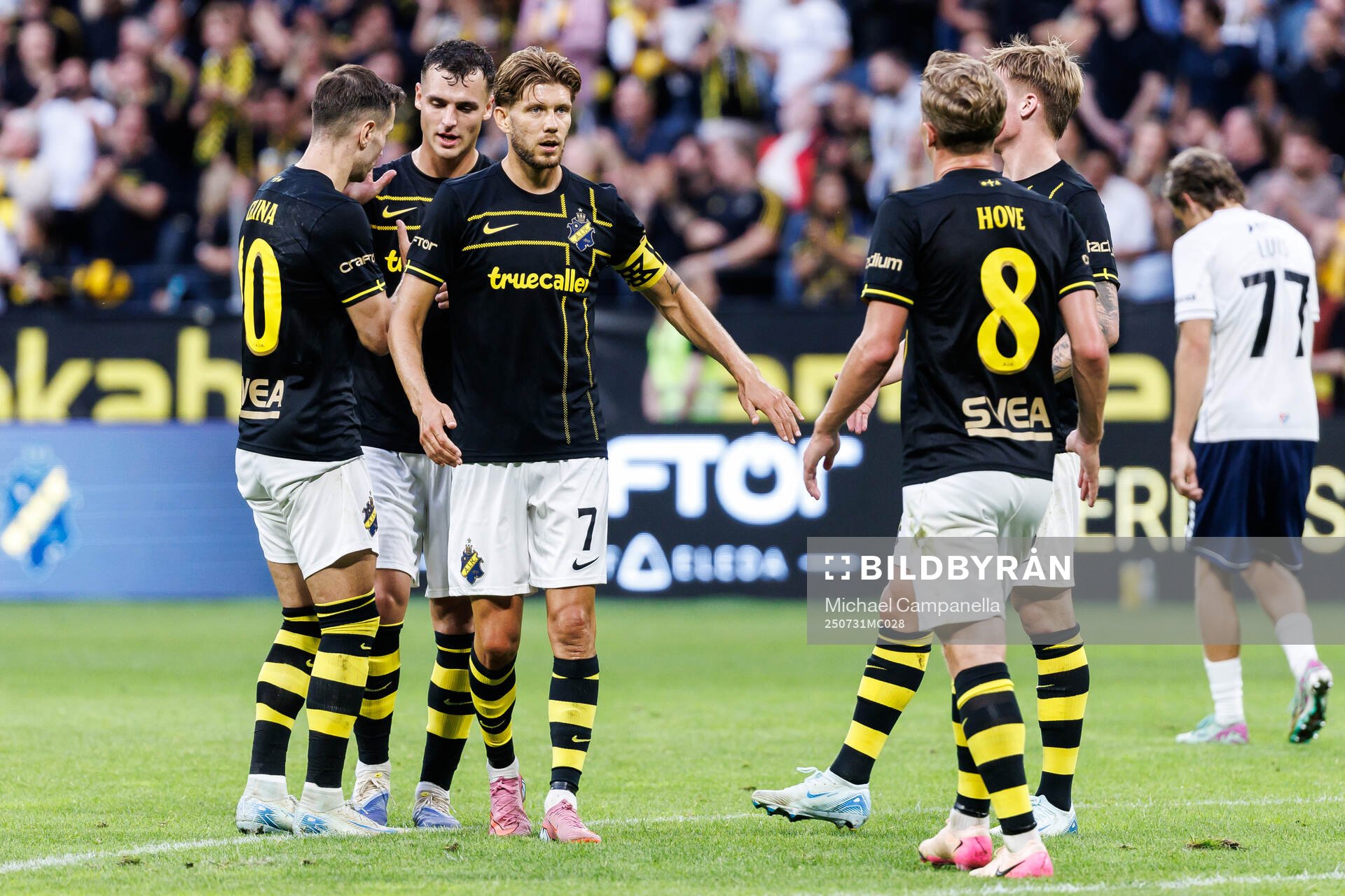 Anton Salétros of AIK celebrates