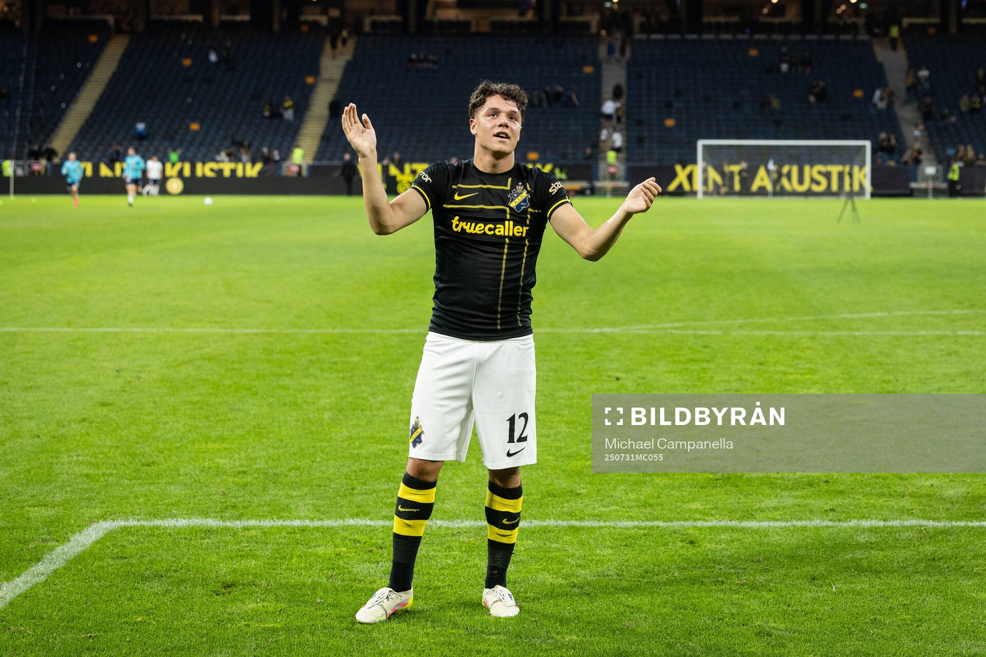 Charlie Pavey of AIK celebrates