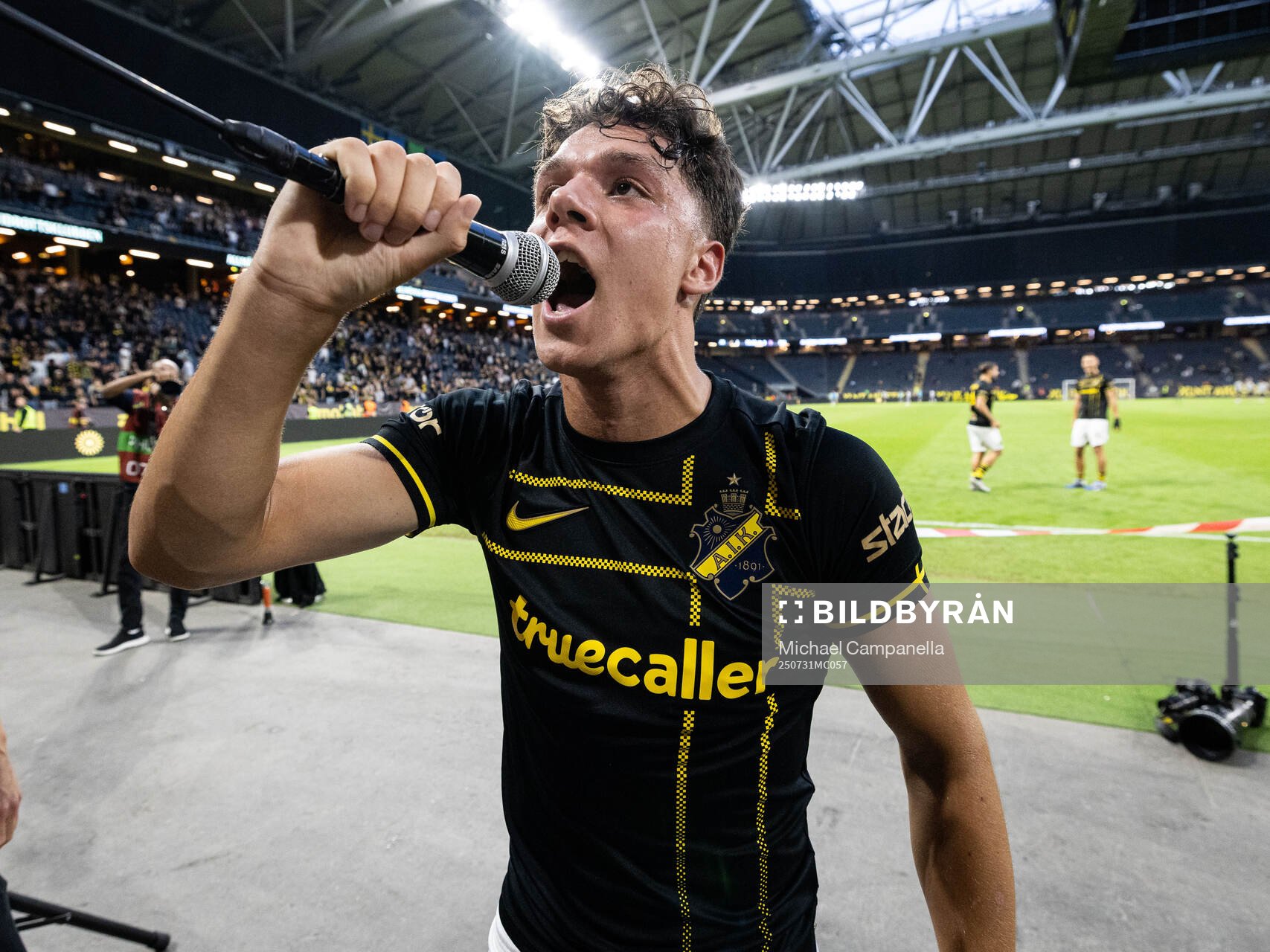 Charlie Pavey of AIK celebrates