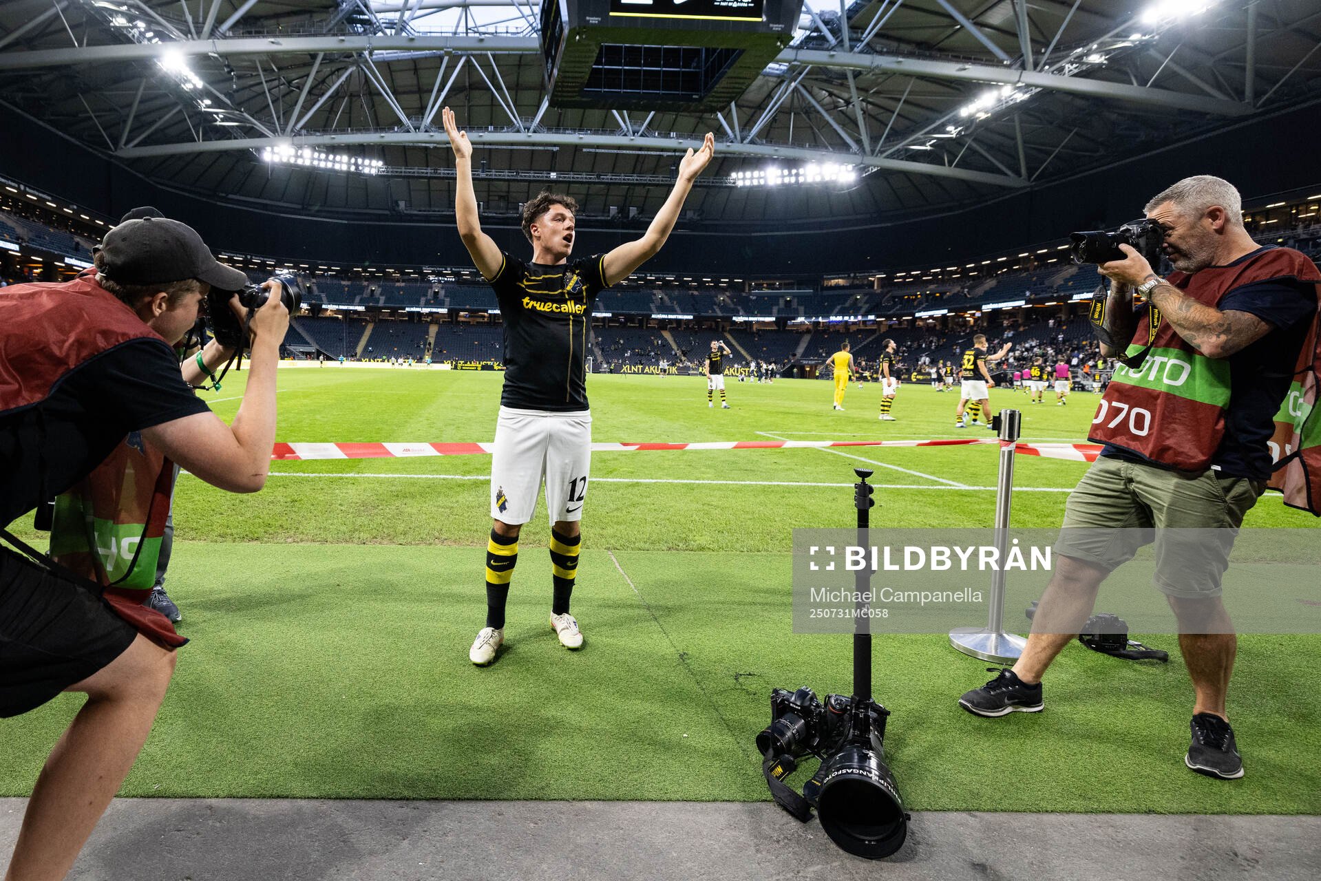 Charlie Pavey of AIK celebrates