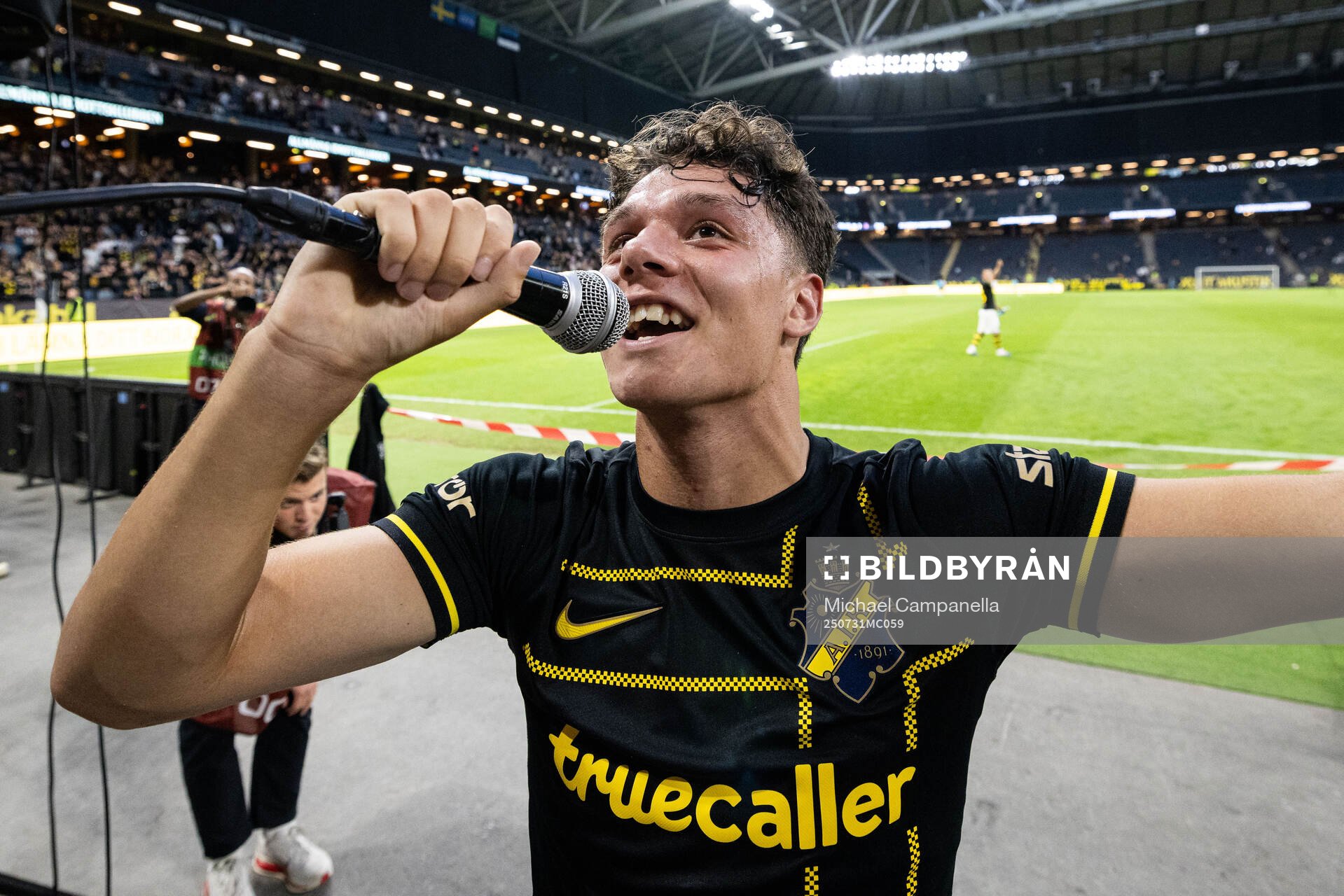 Charlie Pavey of AIK celebrates