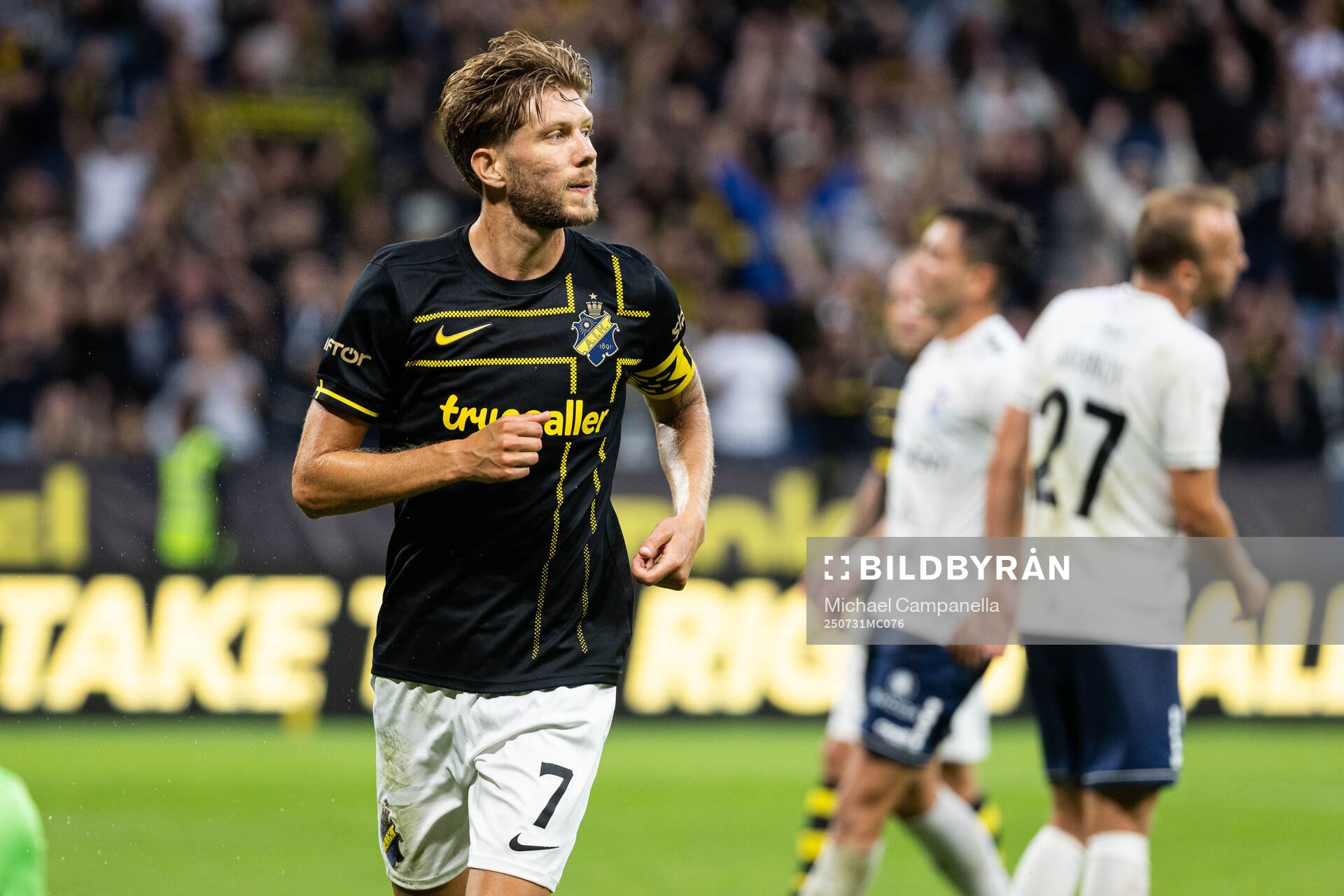 Anton Salétros of AIK celebrates