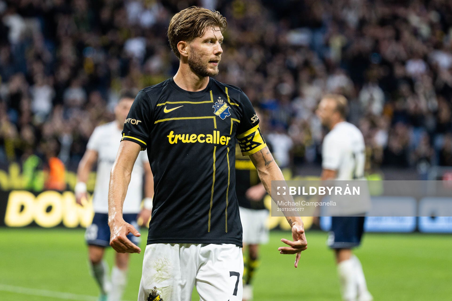 Anton Salétros of AIK celebrates