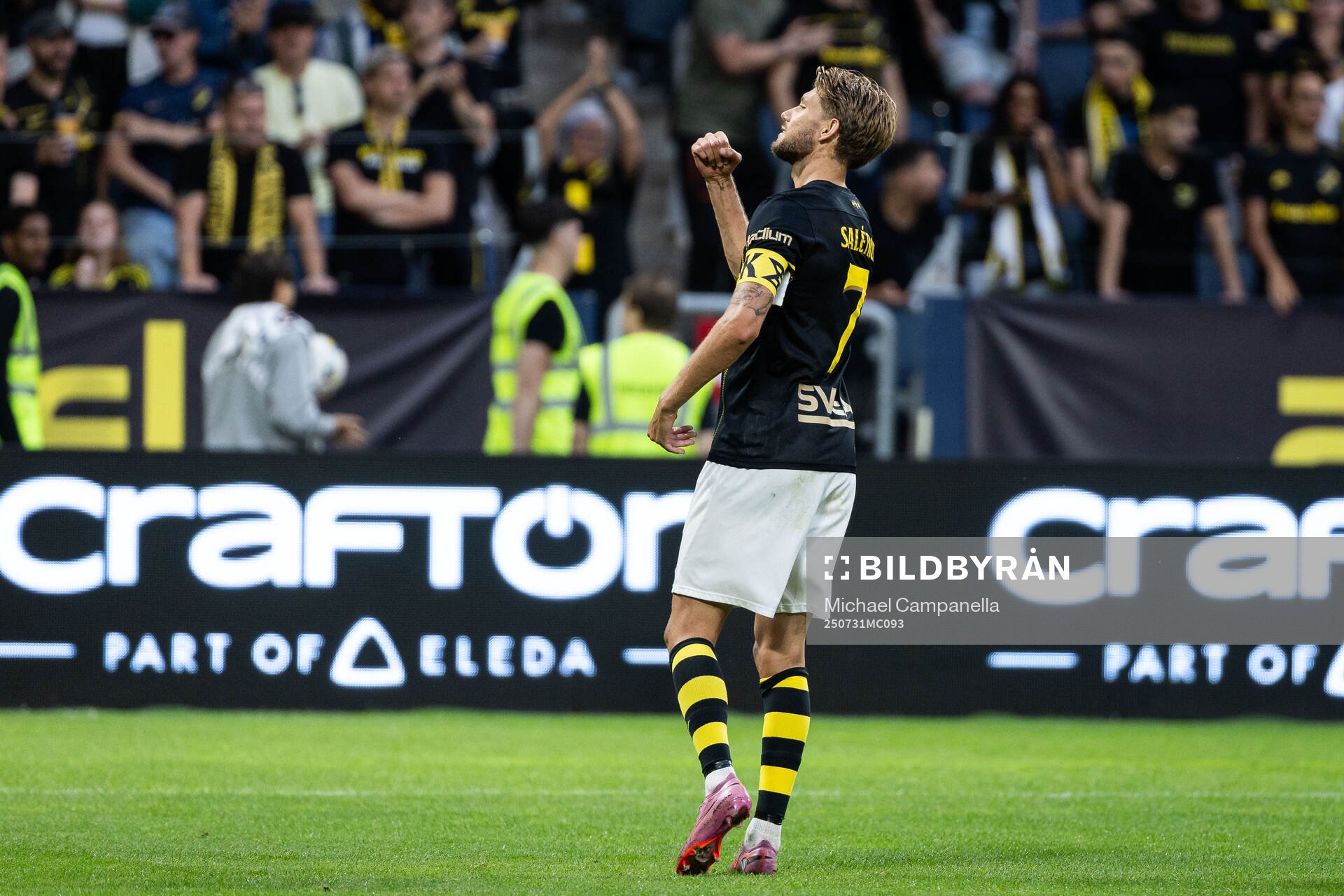 Anton Salétros of AIK celebrates