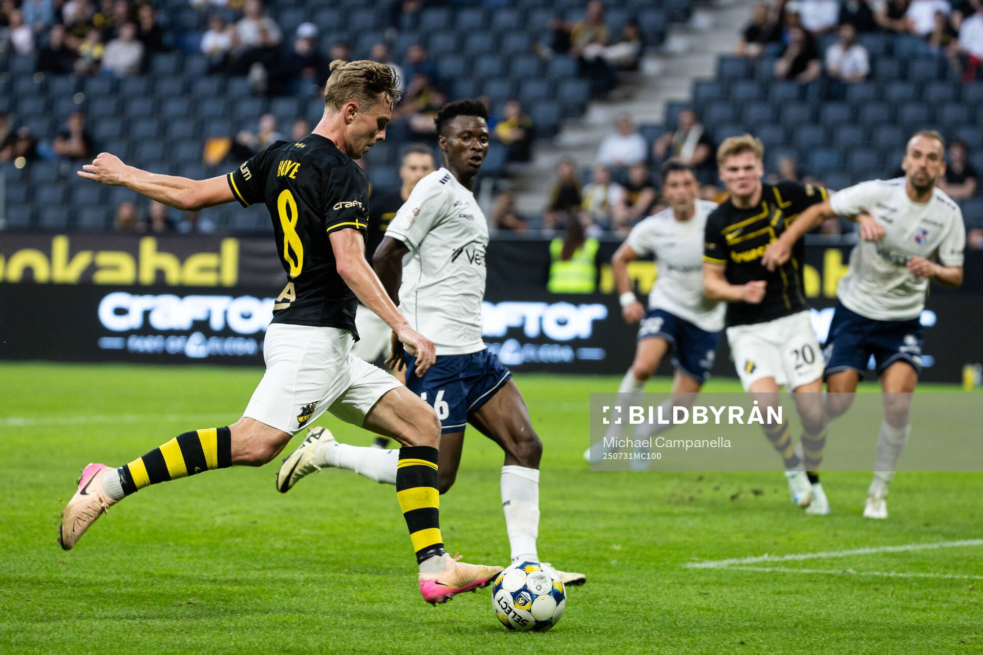 Johan Hove of AIK scores 3-0