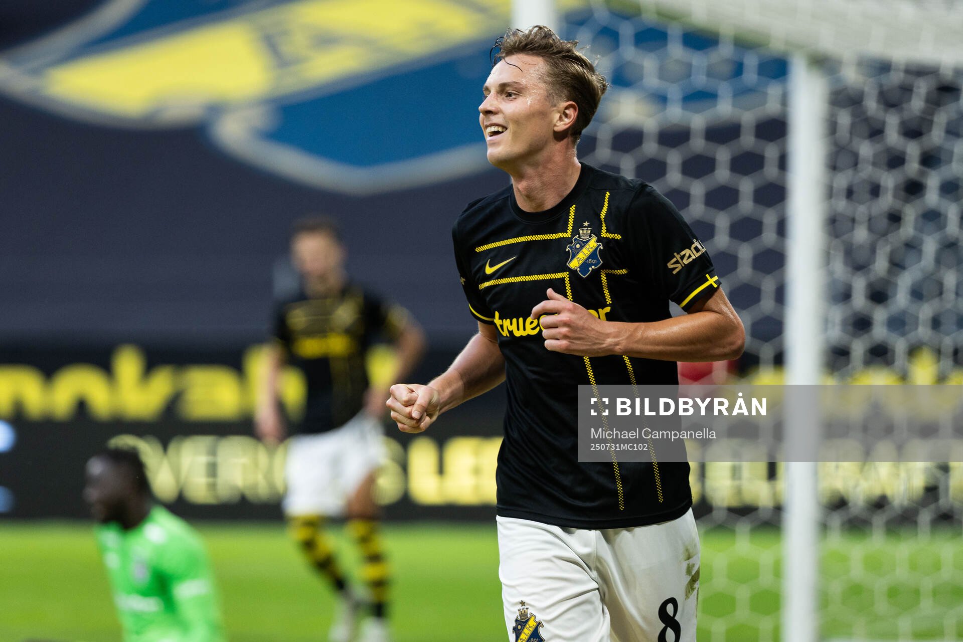Johan Hove of AIK celebrates
