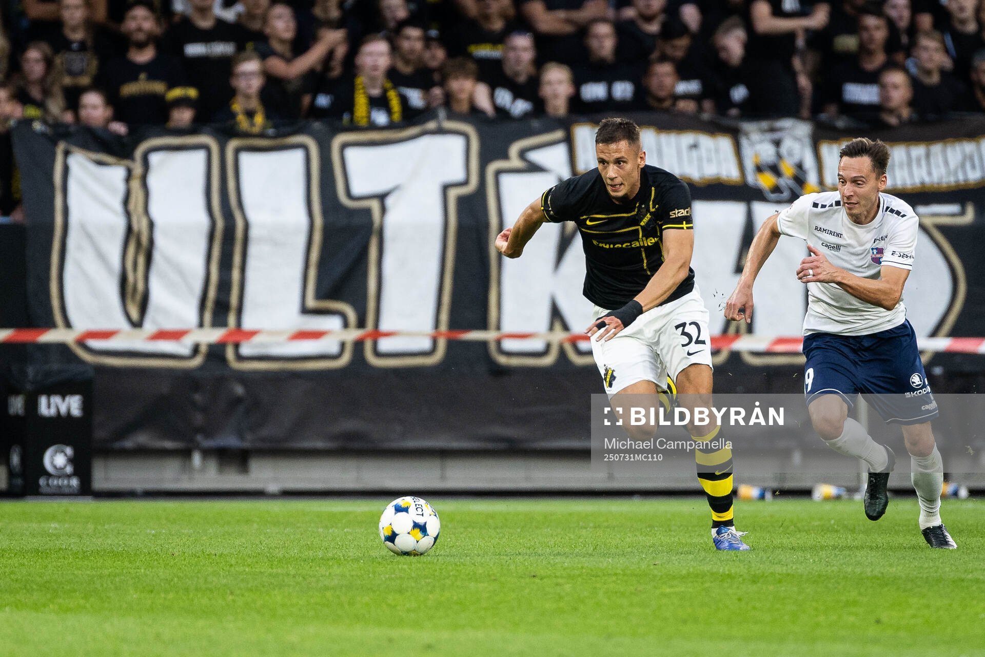 Dino Besirovic of AIK against Siim Luts of Paide