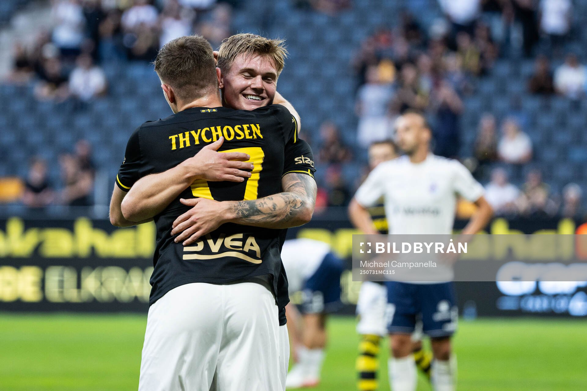 Mads Døhr Thychosen and Erik Hovden Flataker of AIK