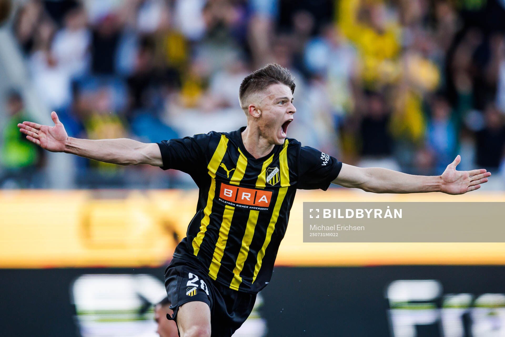 Adrian Svanbäck of Häcken celebrates