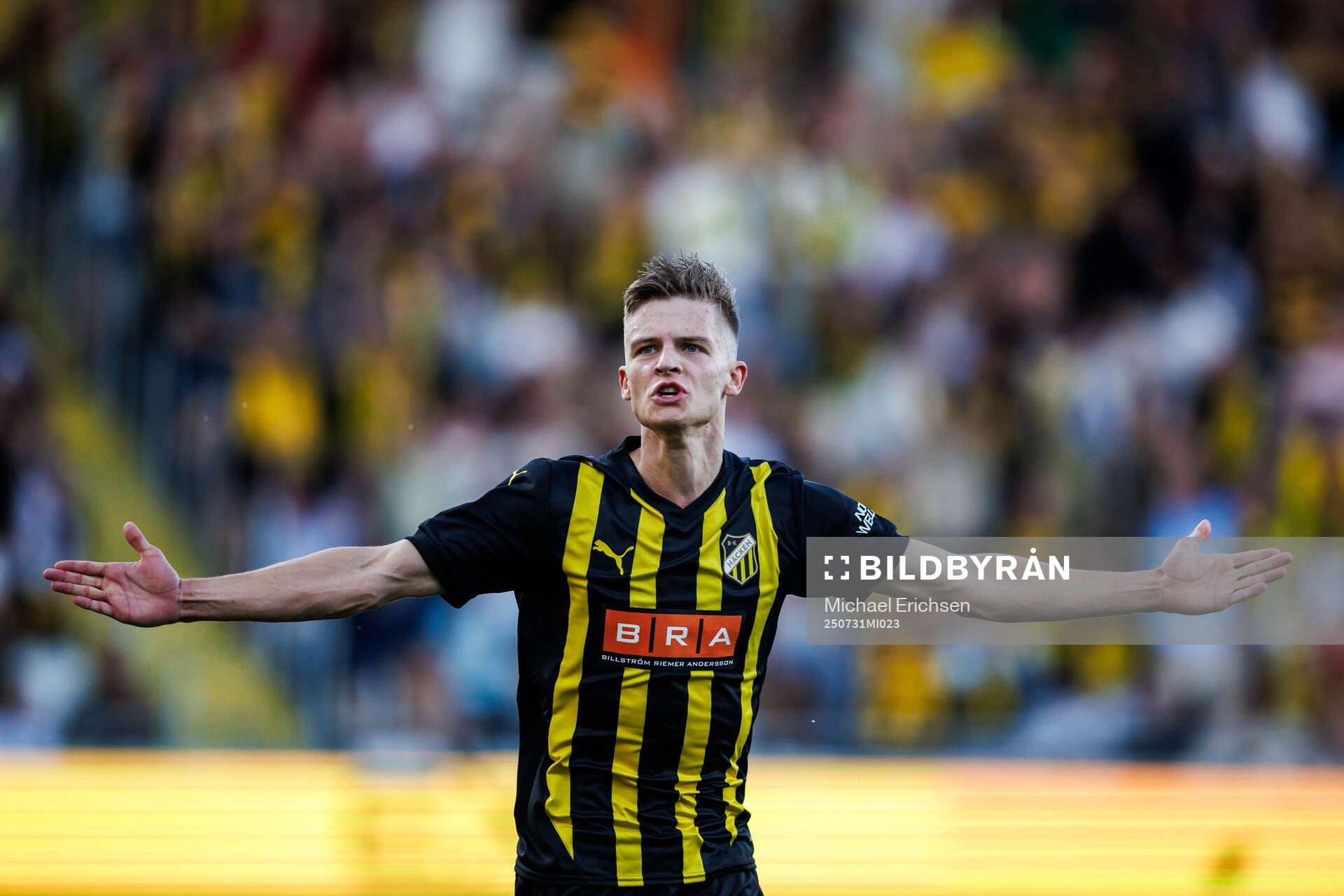 Adrian Svanbäck of Häcken celebrates