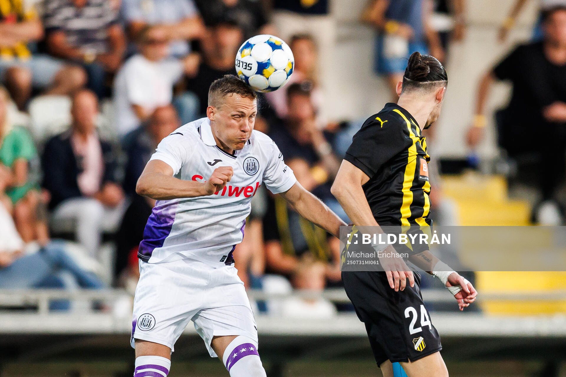 Ludwig Augustinsson of Anderlecht and Amor Layouni of