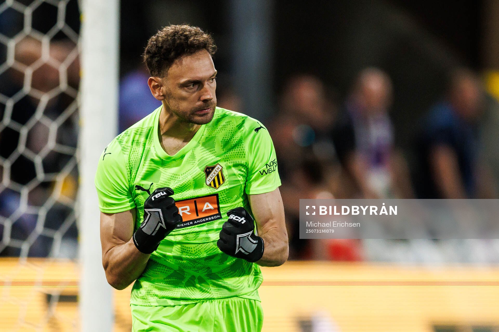 Goalkeeper Etrit Berisha of Häcken celebrates