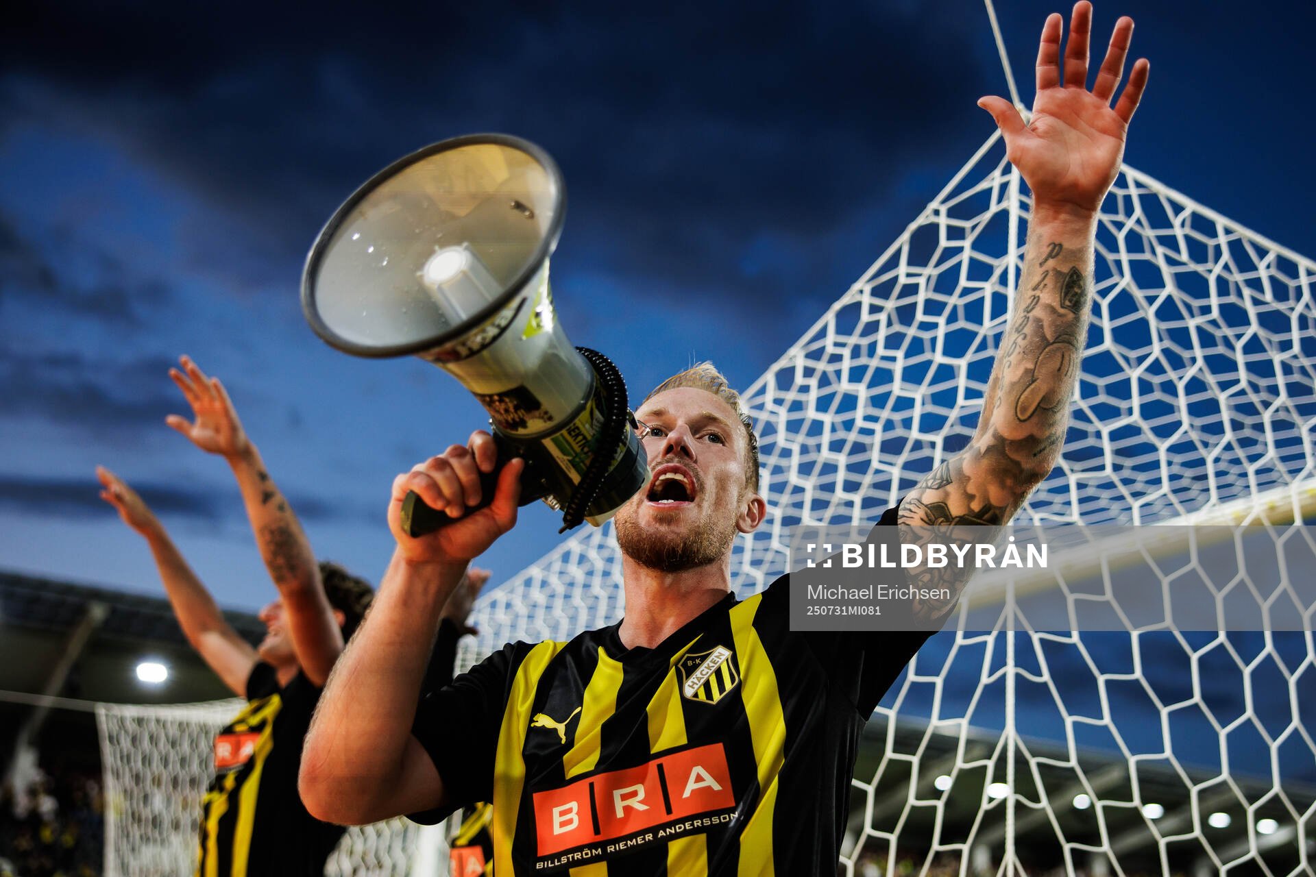 Mikkel Rygaard Jensen of Häcken celebrates