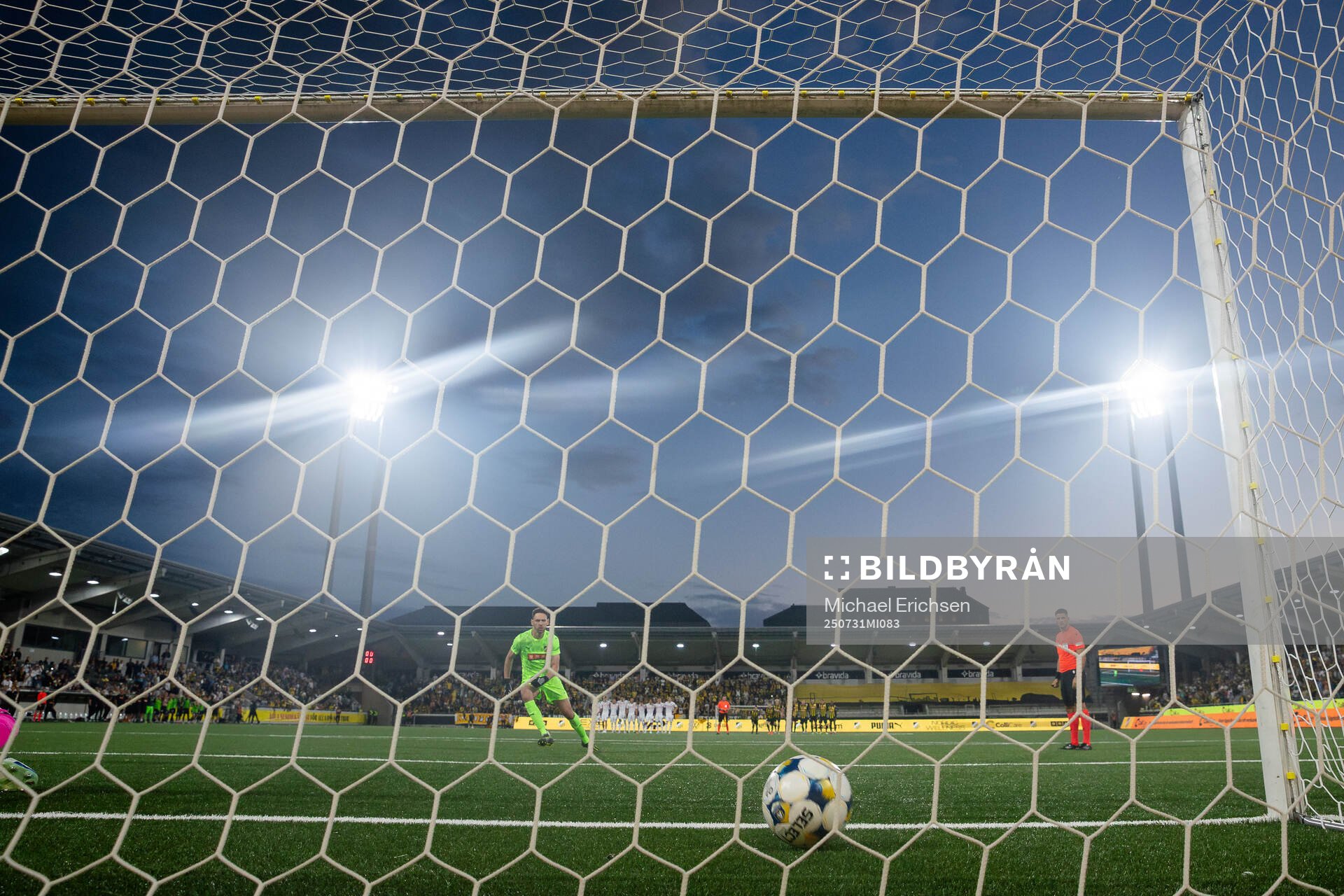 goalkeeper Etrit Berisha of Häcken scores the decisive