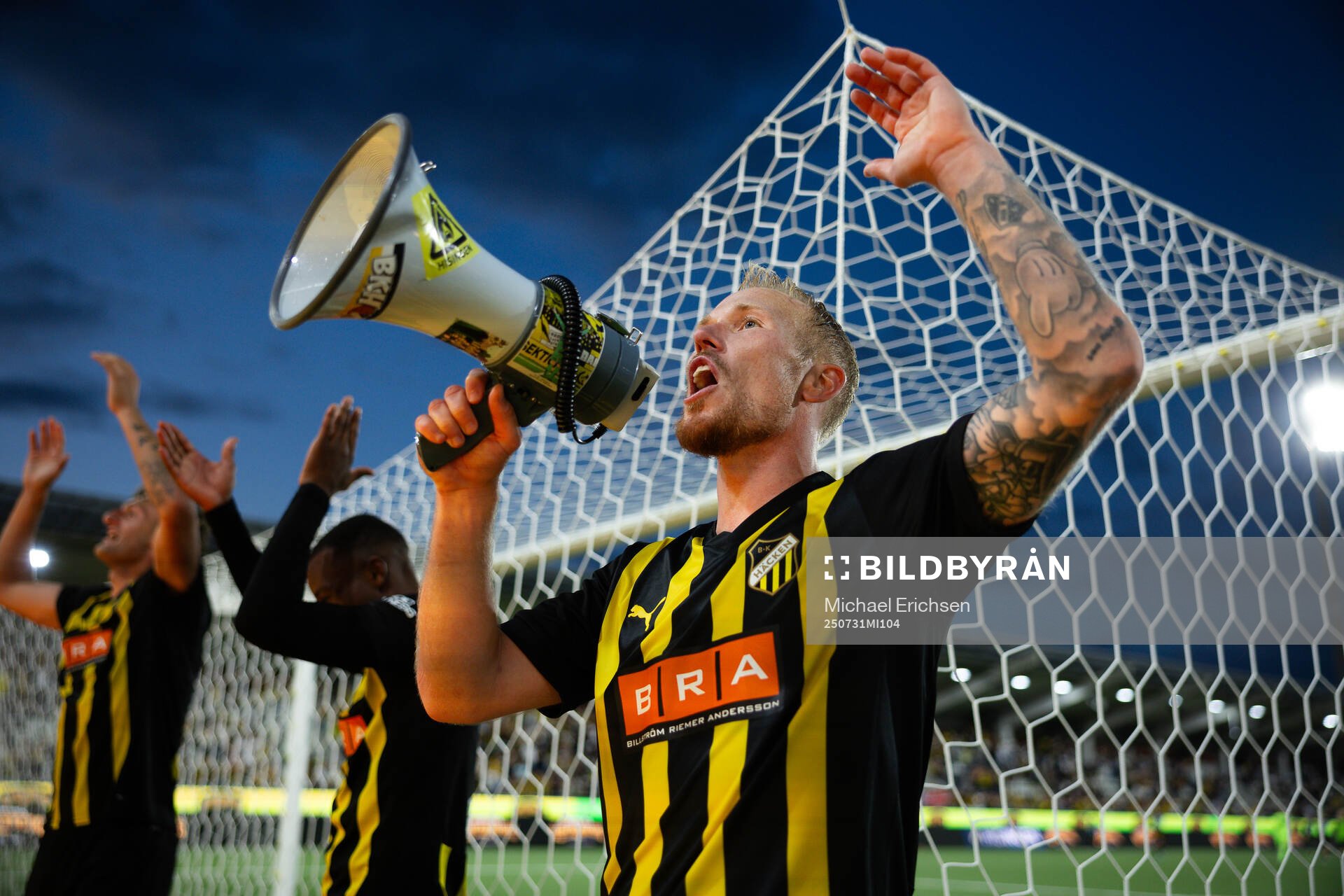 Mikkel Rygaard Jensen of Häcken celebrates