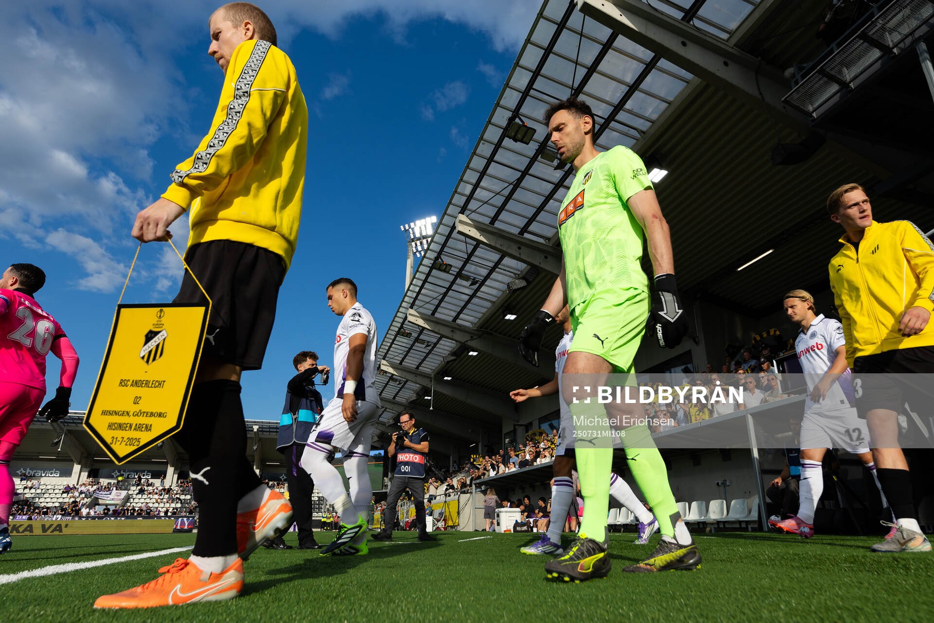 Simon Gustafson and goalkeeper Etrit Berisha of Häcken