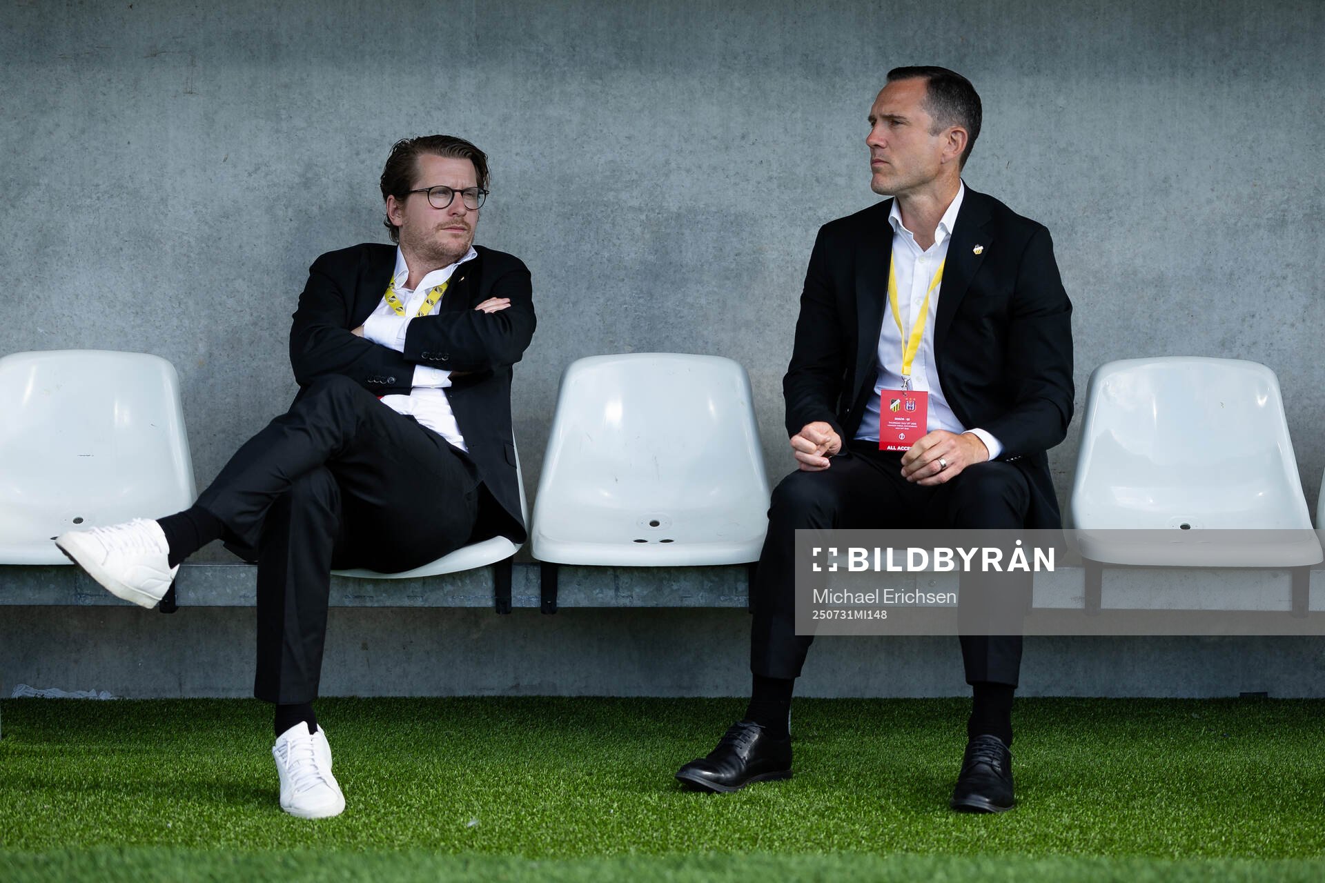Sports director Erik Friberg and football manager Martin