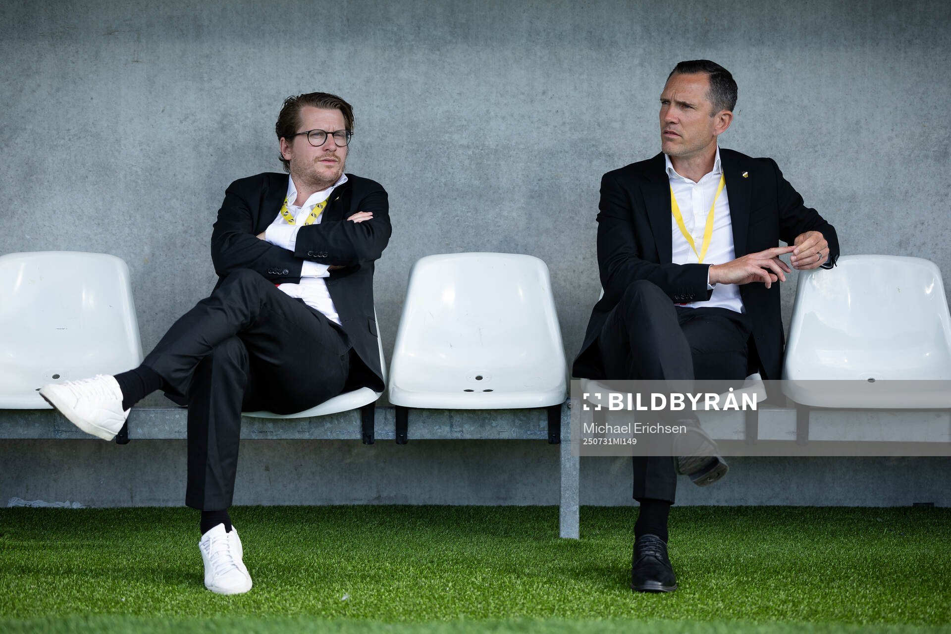 Sports director Erik Friberg and football manager Martin