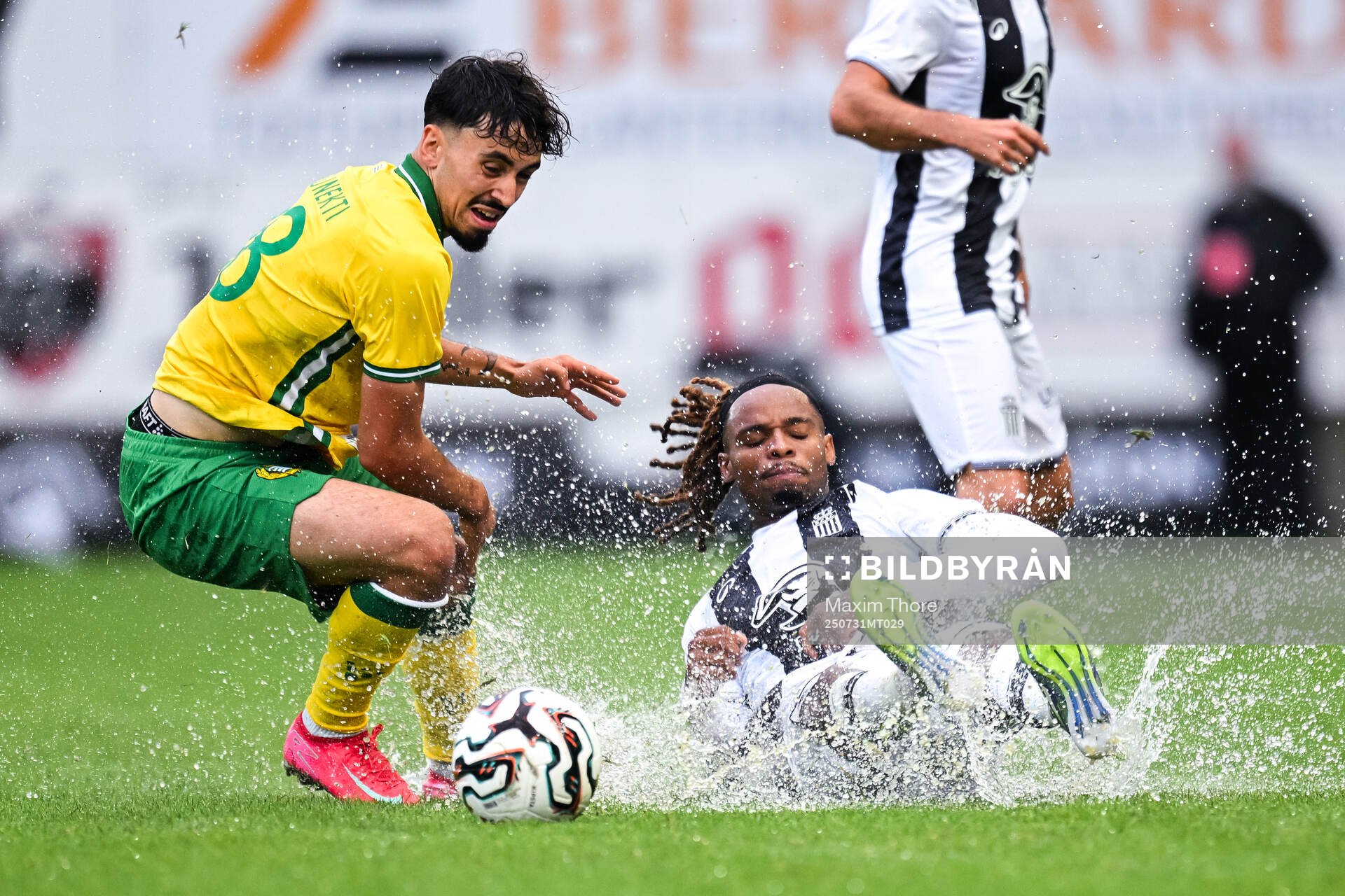 Sebastian Tounekti of Hammarby and Dabbagh Oday of Sporting