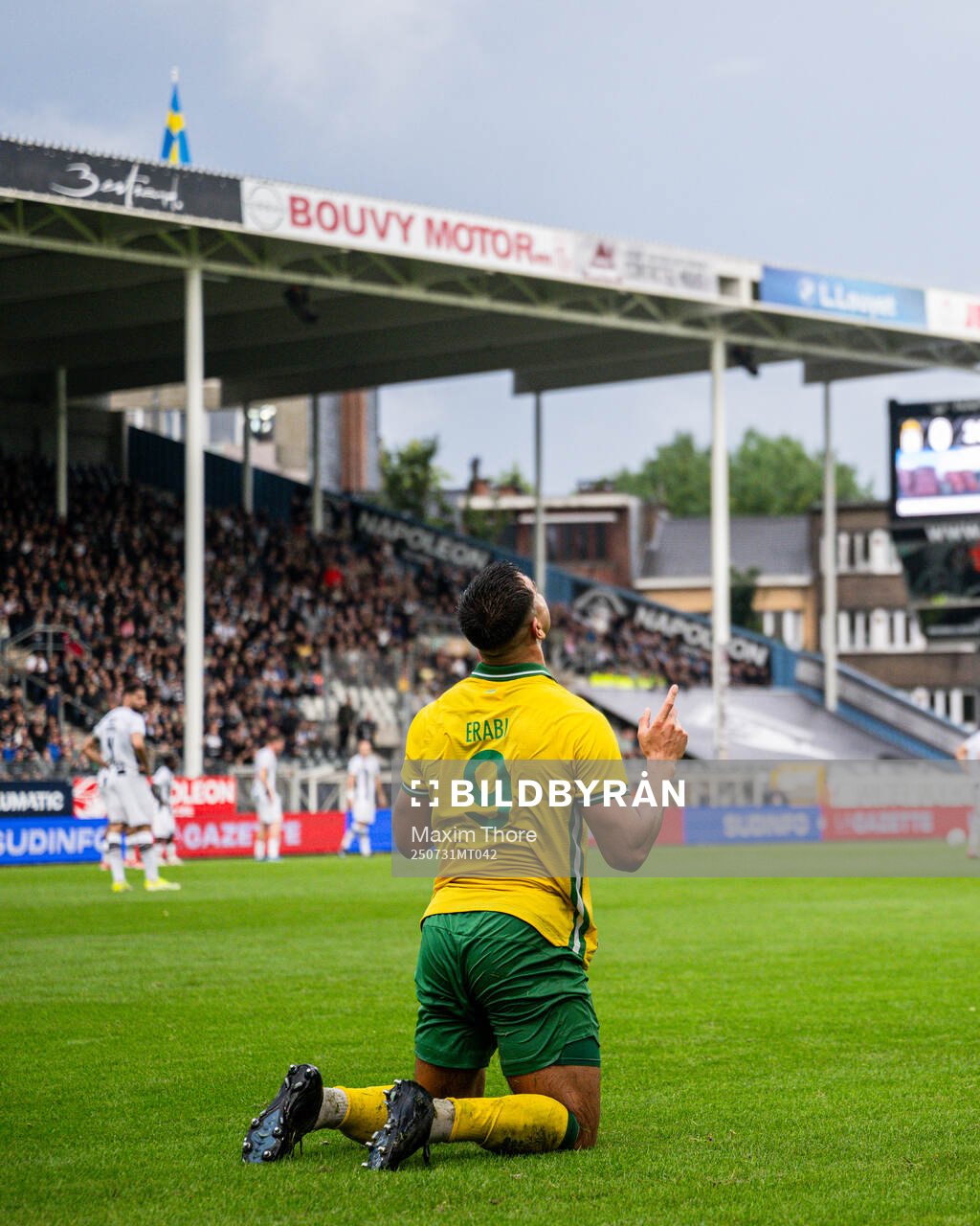 Jusef Erabi of Hammarby celebrates the 0-1 goal