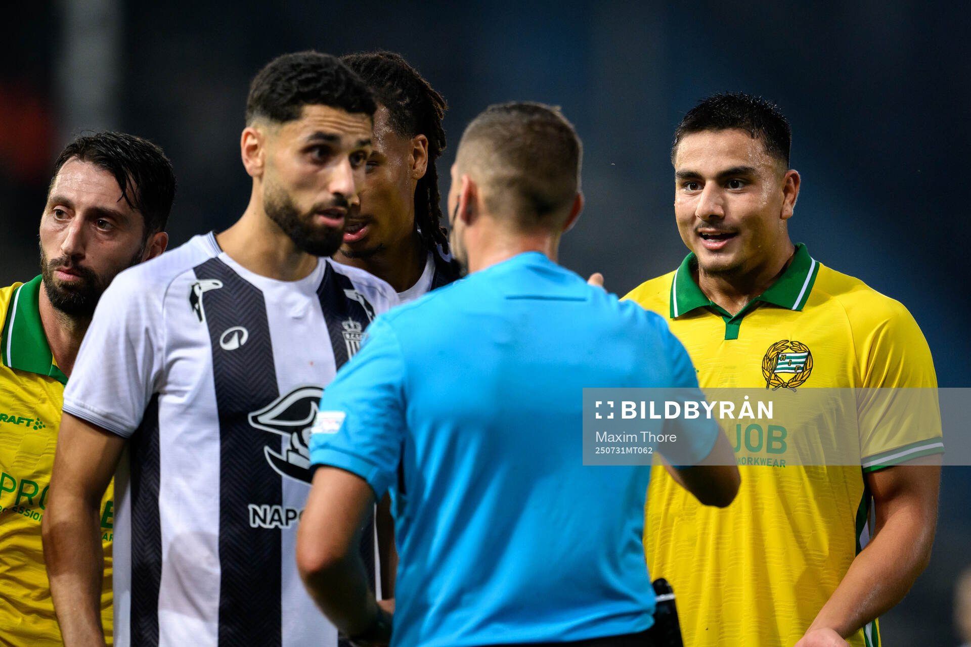 Aiham Ousou of Sporting Charleroi  and Jusef Erabi of