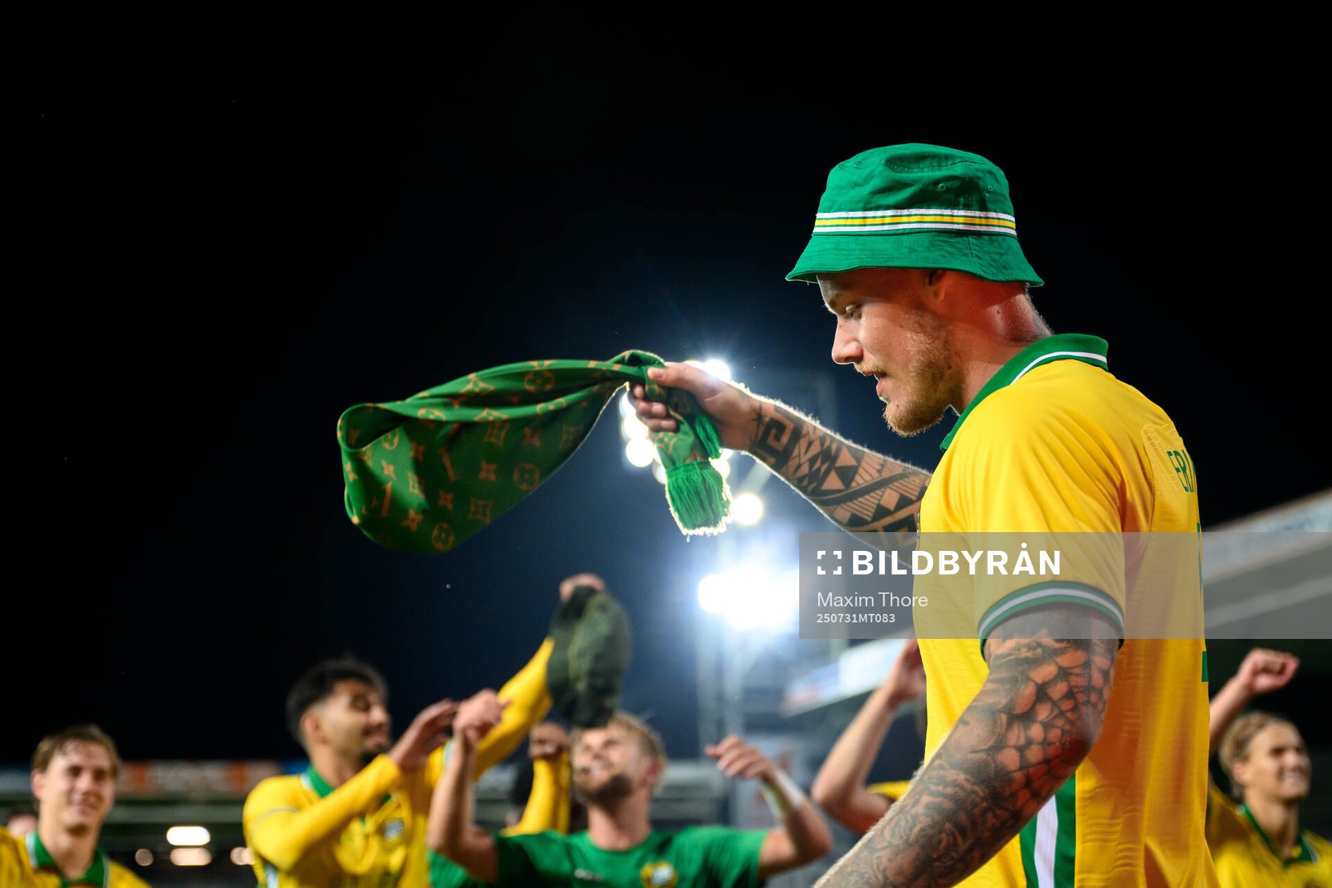Victor Eriksson of Hammarby celebrates