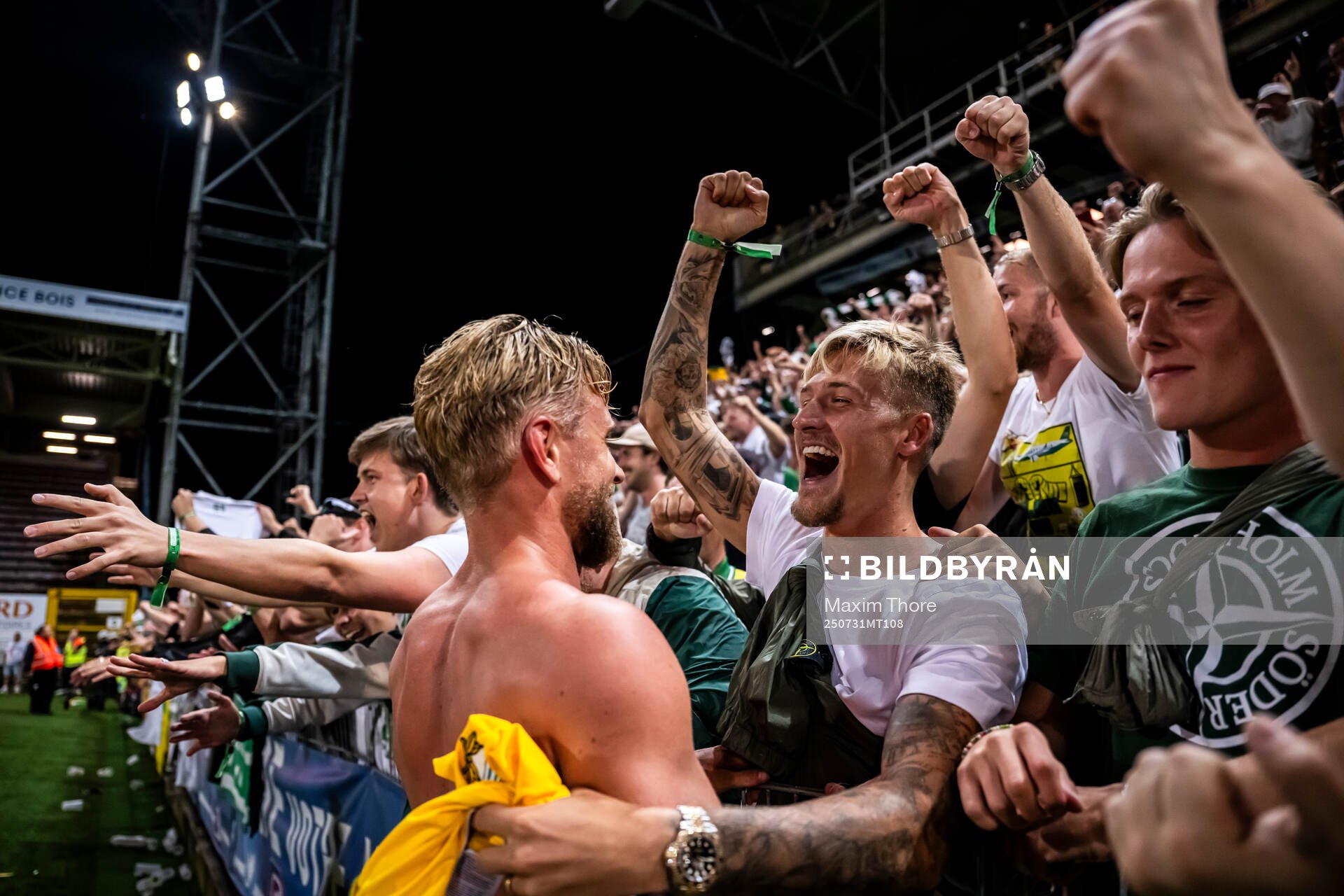 Former Hammarby player Fredrik Hammar and Simon Strand of