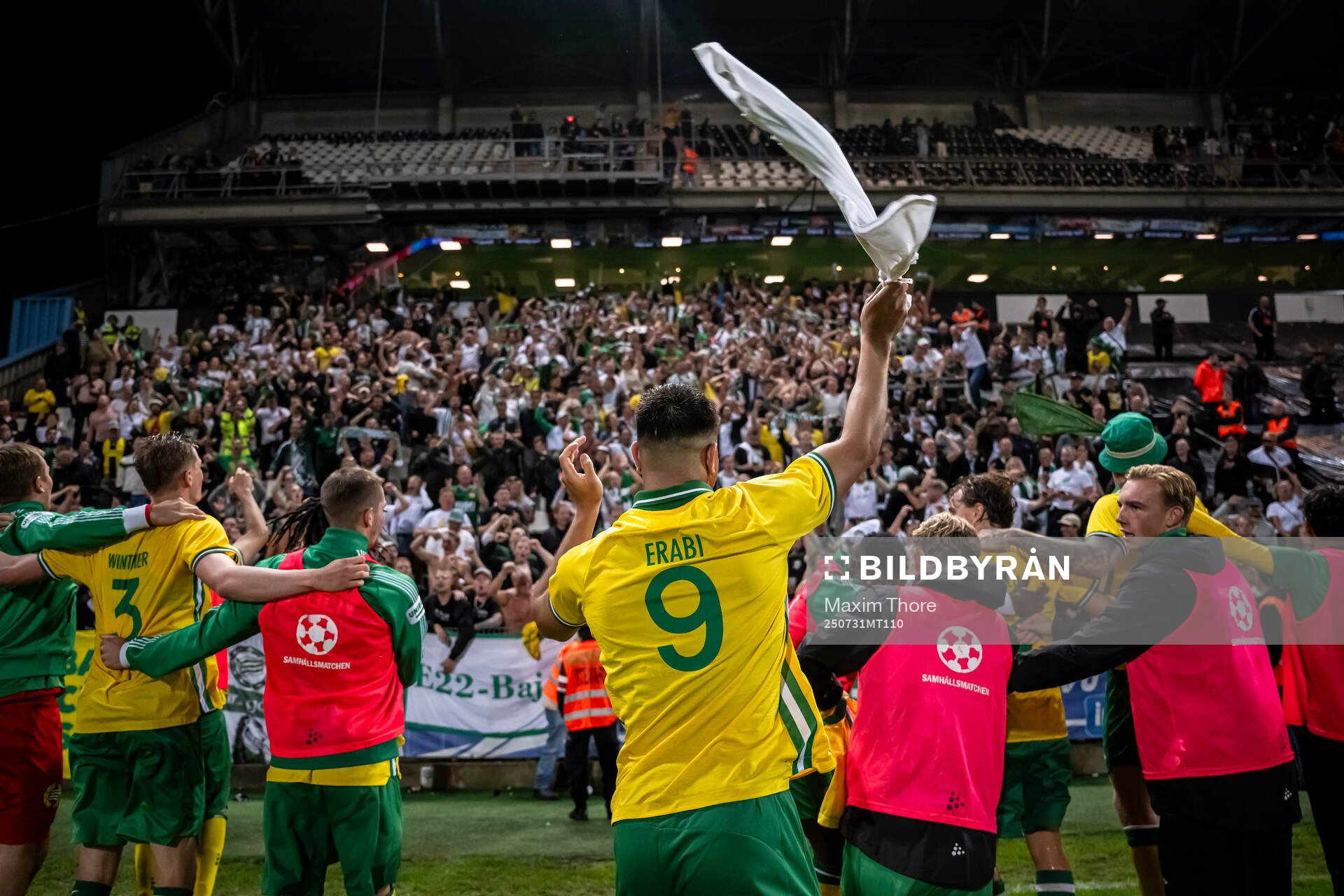 Jusef Erabi of Hammarby celebrates