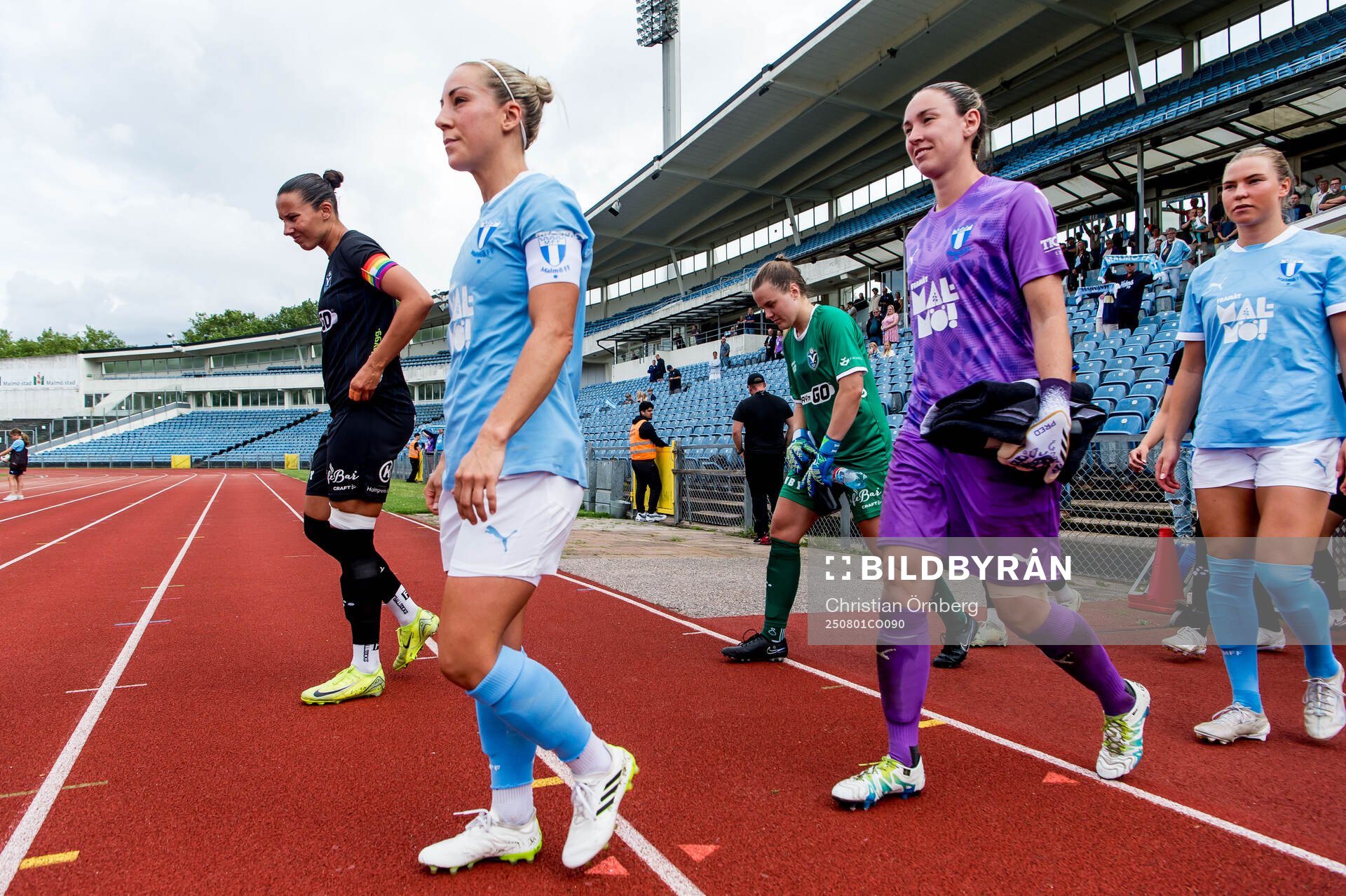 Malmö FFs Mia Persson, målvakt Moa Öhman och Ellen