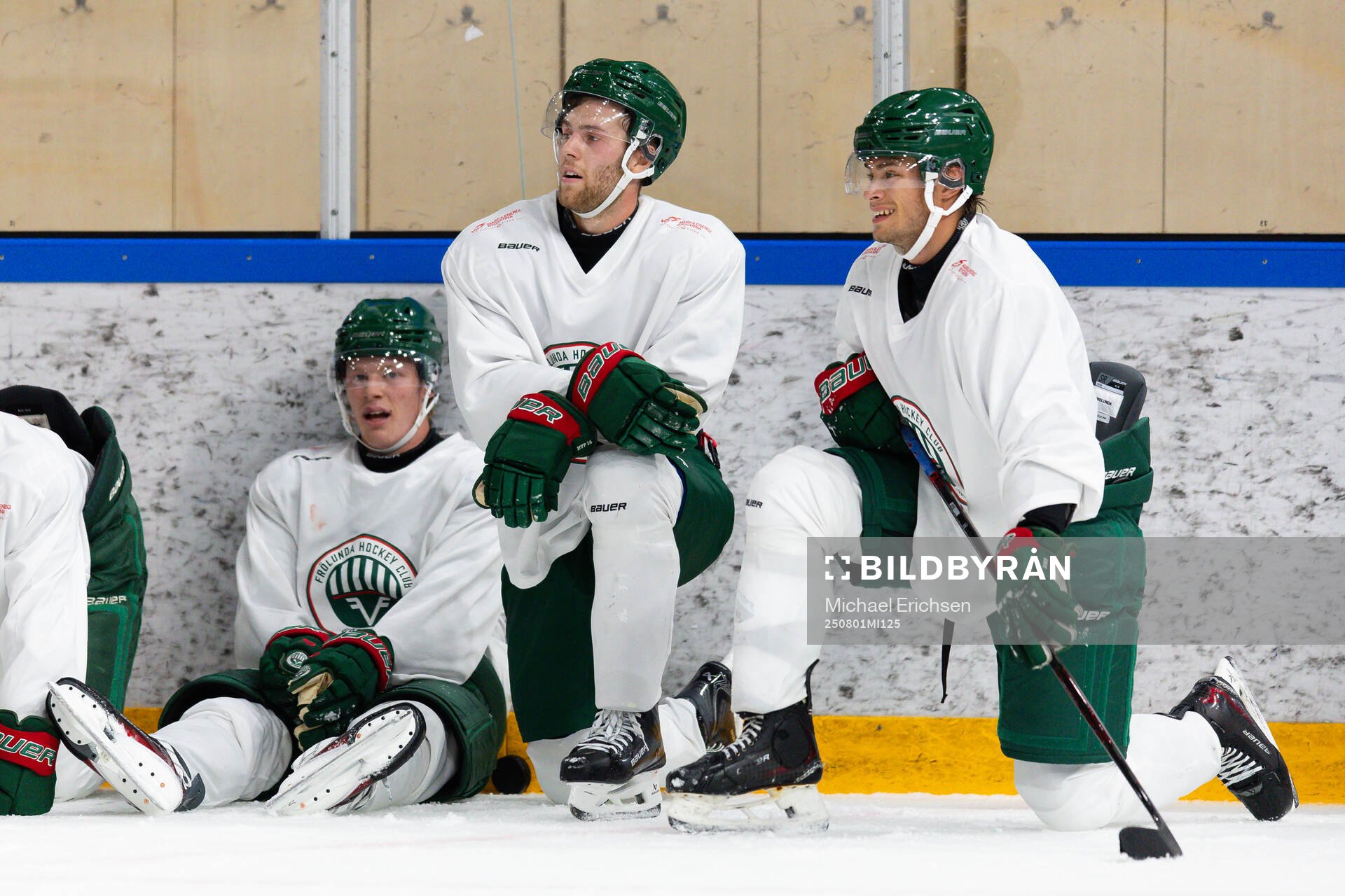 Frölundas Oskar Wahlberg, Wiktor Nilsson och Isac Born