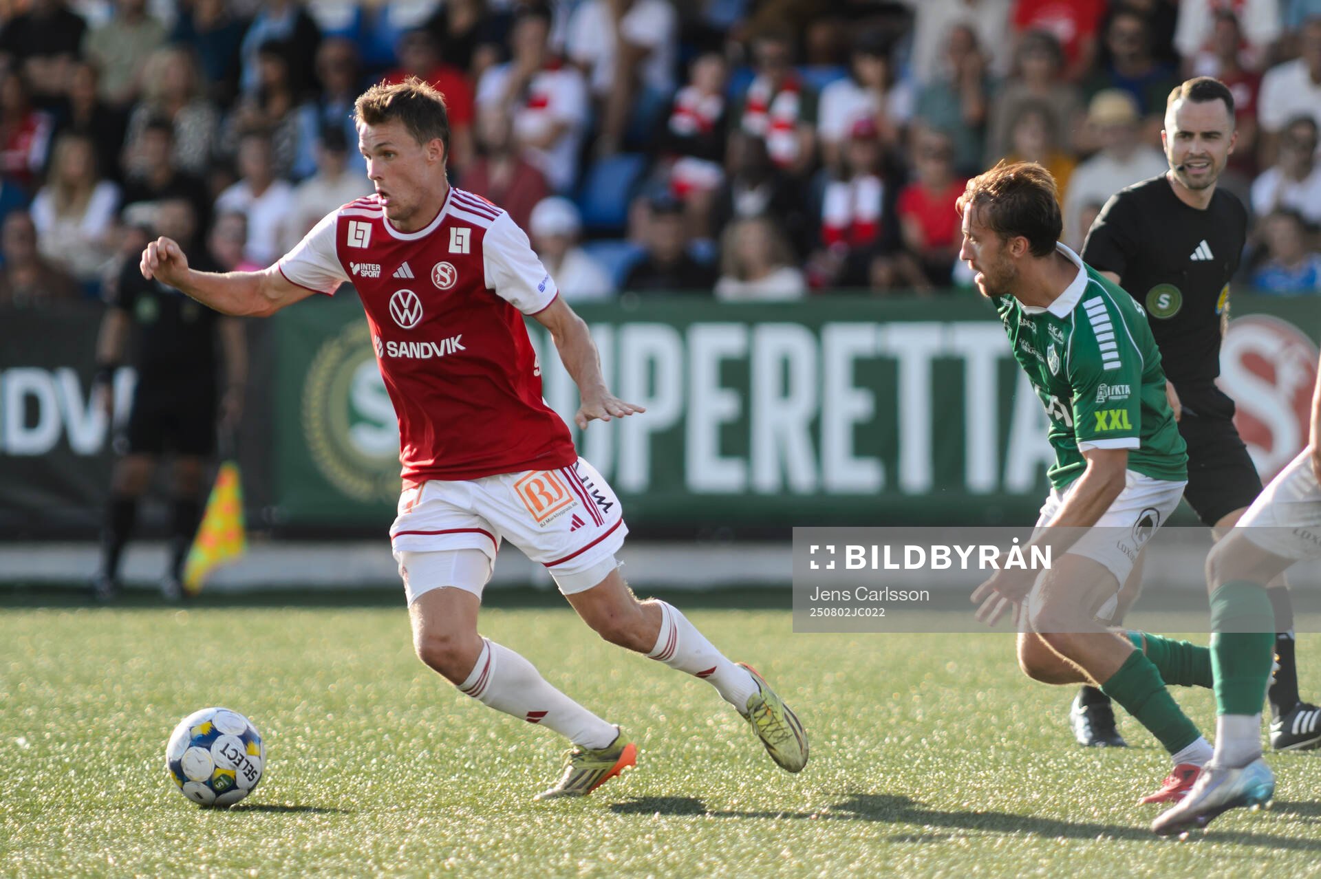 Sandvikens IFs Daniel Söderberg och Brages Jacob Stensson