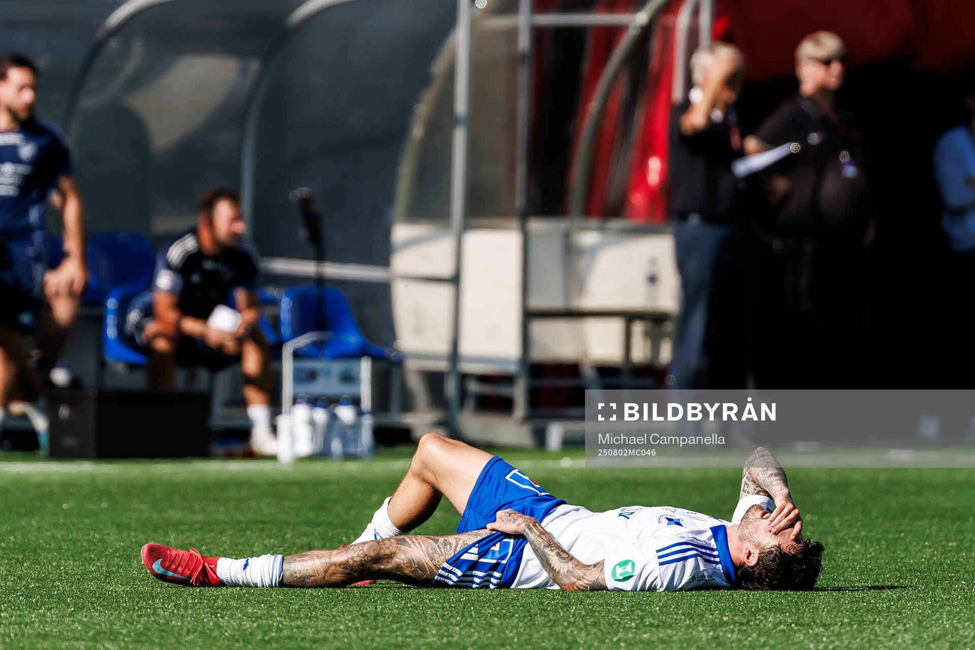 IFK Norrköpings David Moberg Karlsson har ont